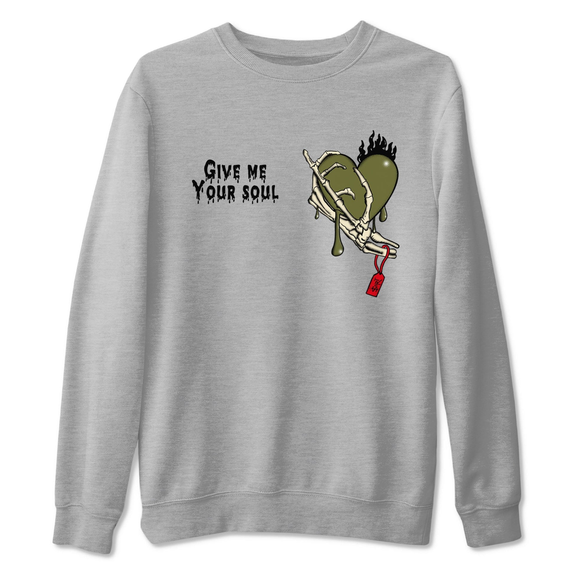 Give Me Your Soul Sneaker Tees - Air Jordan 1 Travis Scott Medium Olive