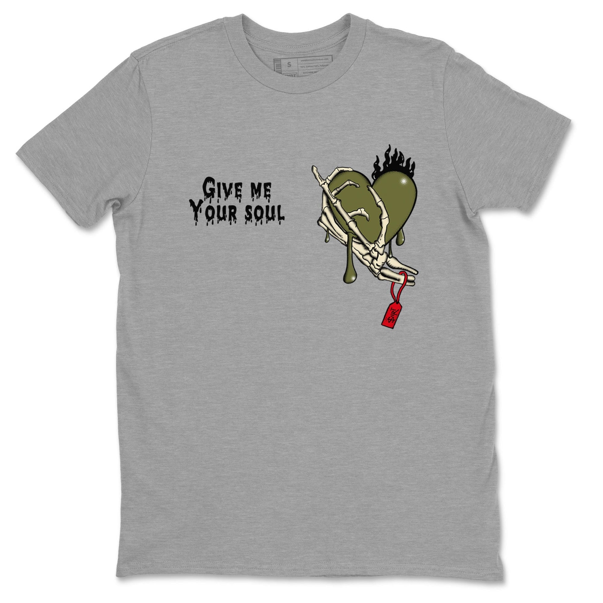 Give Me Your Soul Sneaker Tees - Air Jordan 1 Travis Scott Medium Olive
