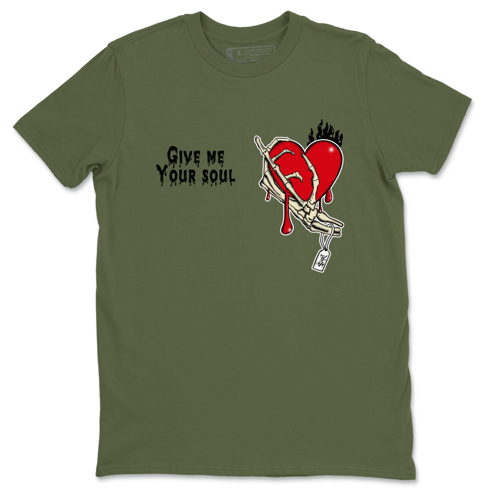 Give Me Your Soul Sneaker Tees - Air Jordan 1 Travis Scott Medium Olive