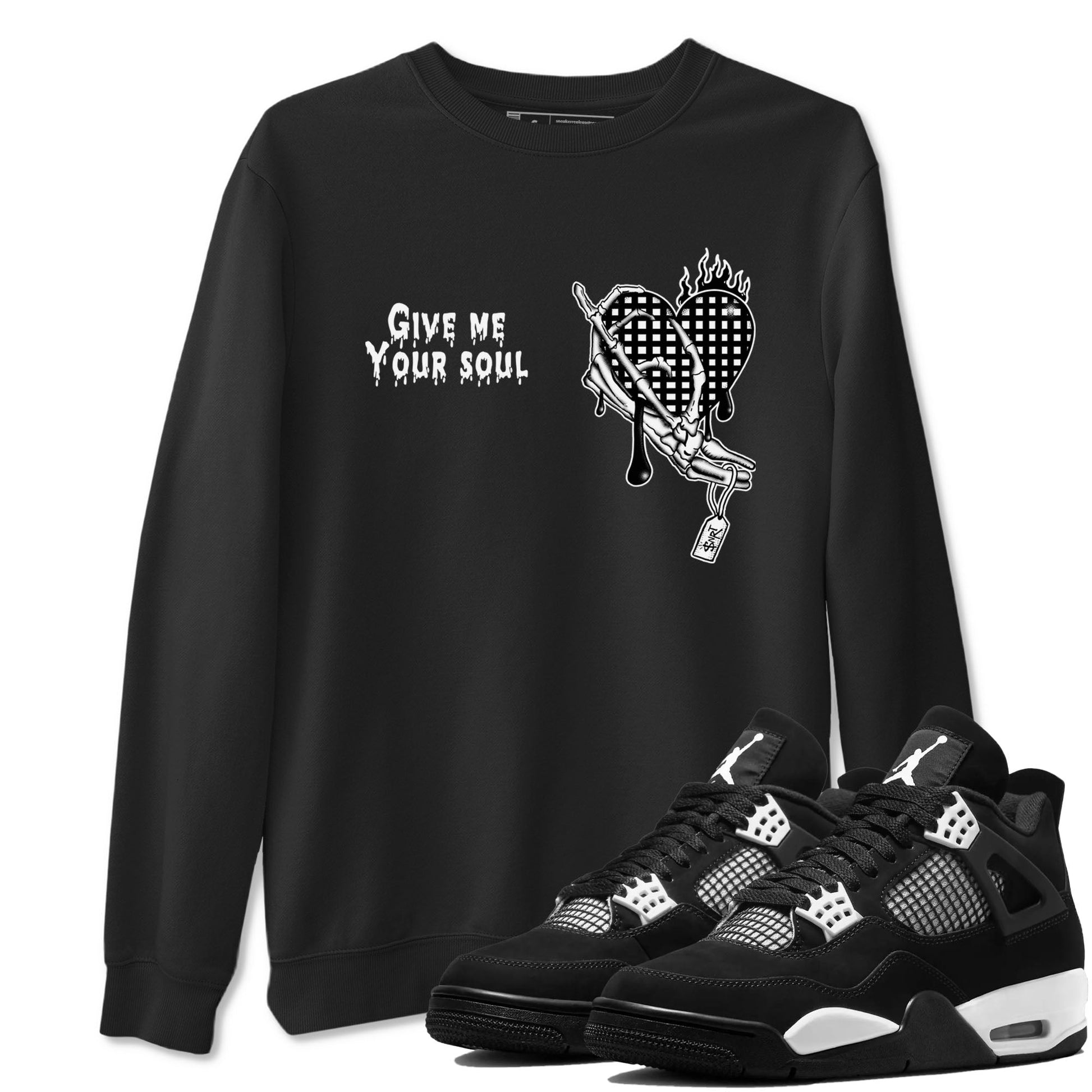 Give Me Your Soul Sneaker Tees - Air Jordan 4 White Thunder