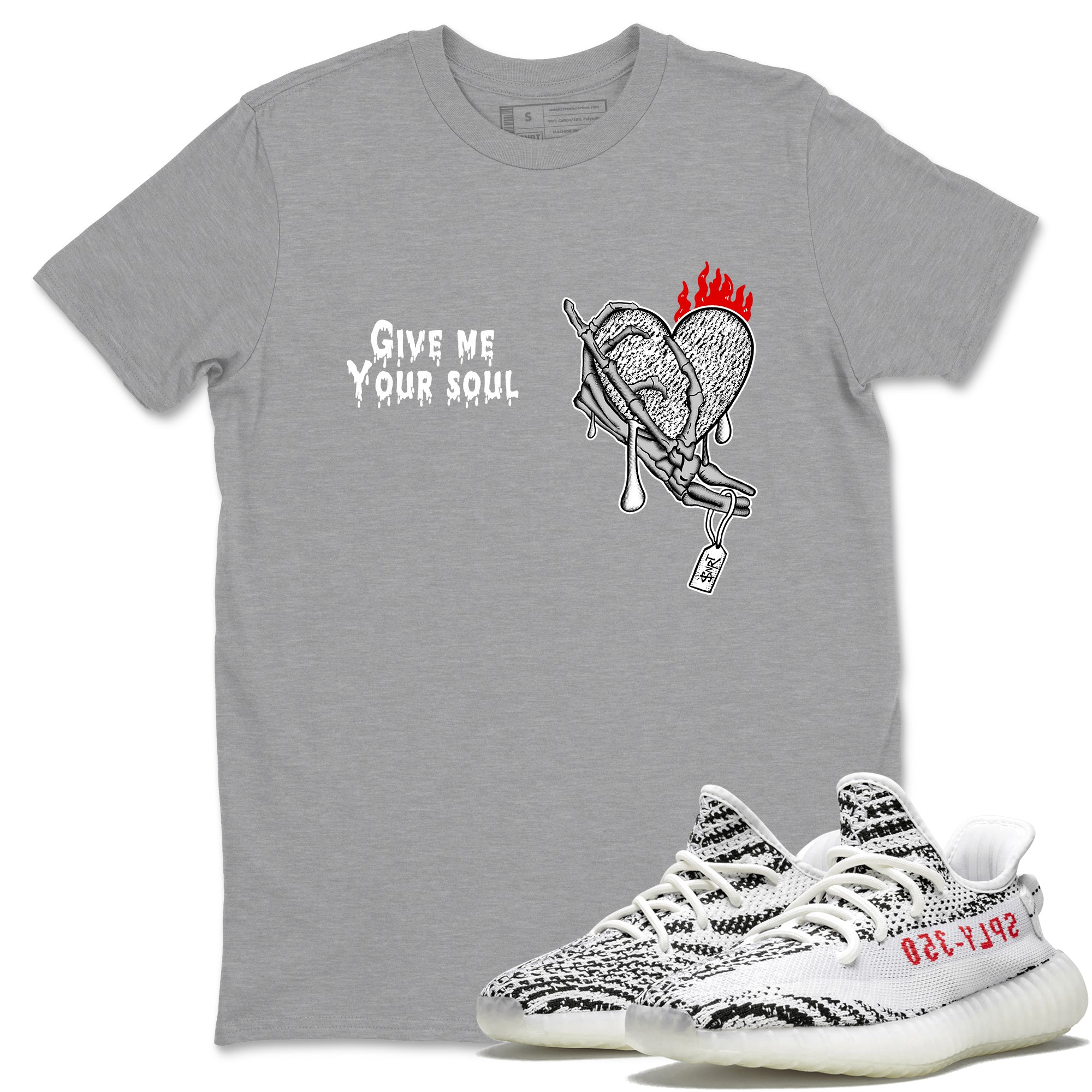 Give Me Your Soul Sneaker Tees - Yeezy 350 Zebra