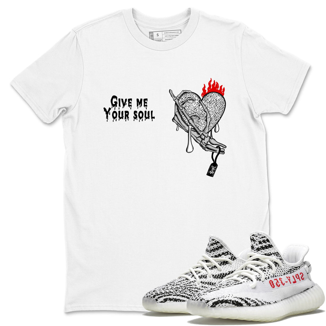 Give Me Your Soul Sneaker Tees - Yeezy 350 Zebra