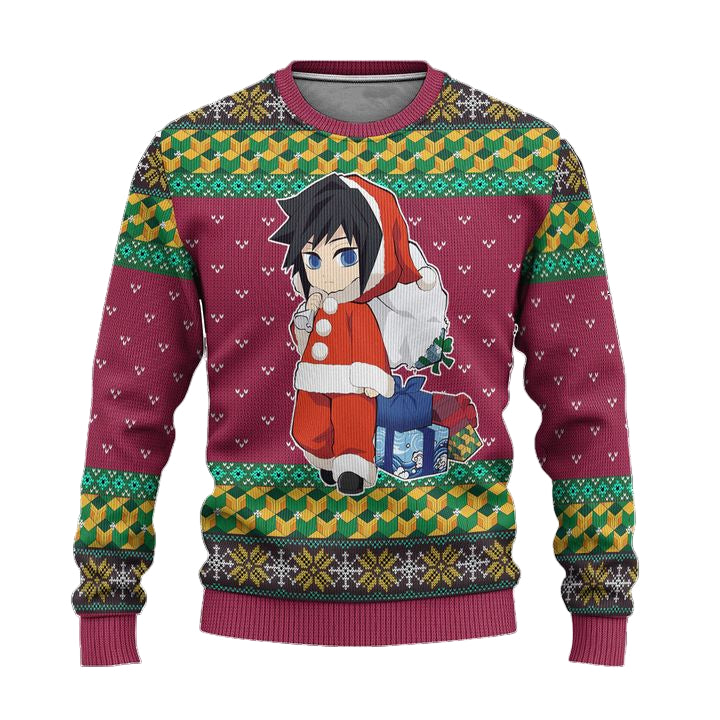Giyuu Tomioka Demon Slayer Anime Ugly Christmas Sweater Xmas Gift ? Usalast