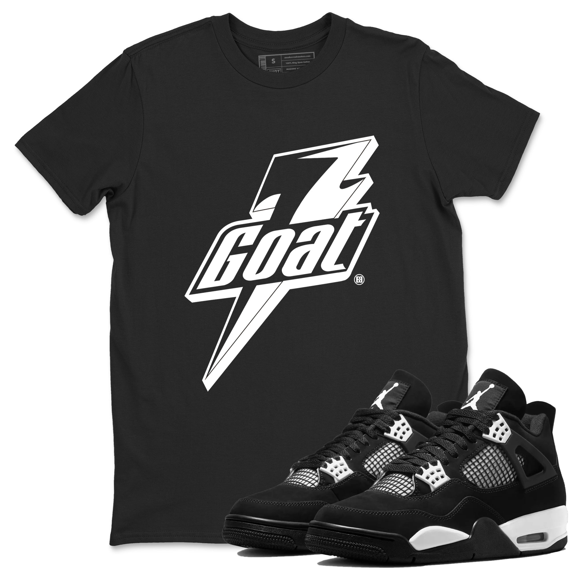 Goat Sneaker Tees - Air Jordan 4 White Thunder