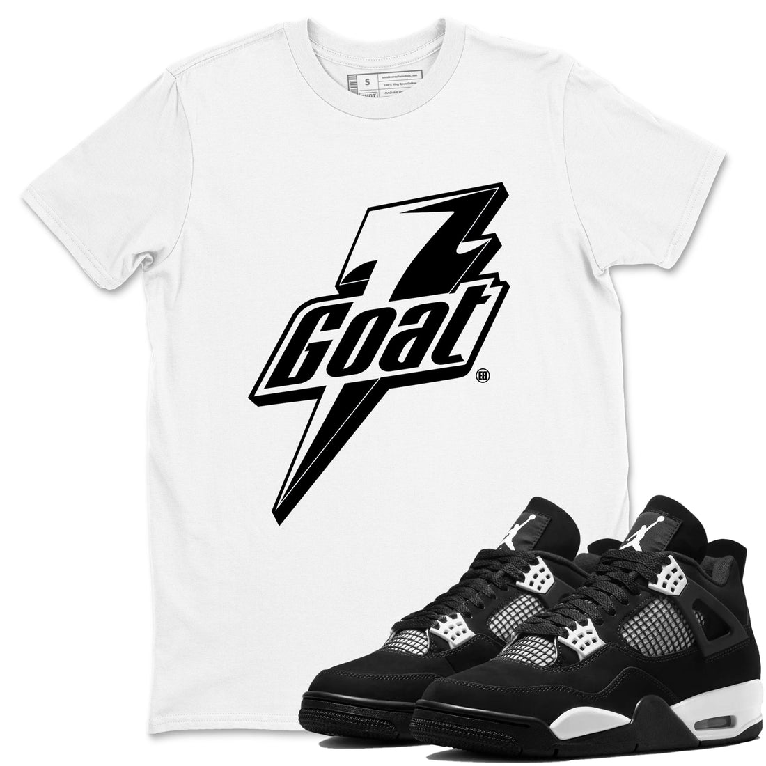 Goat Sneaker Tees - Air Jordan 4 White Thunder