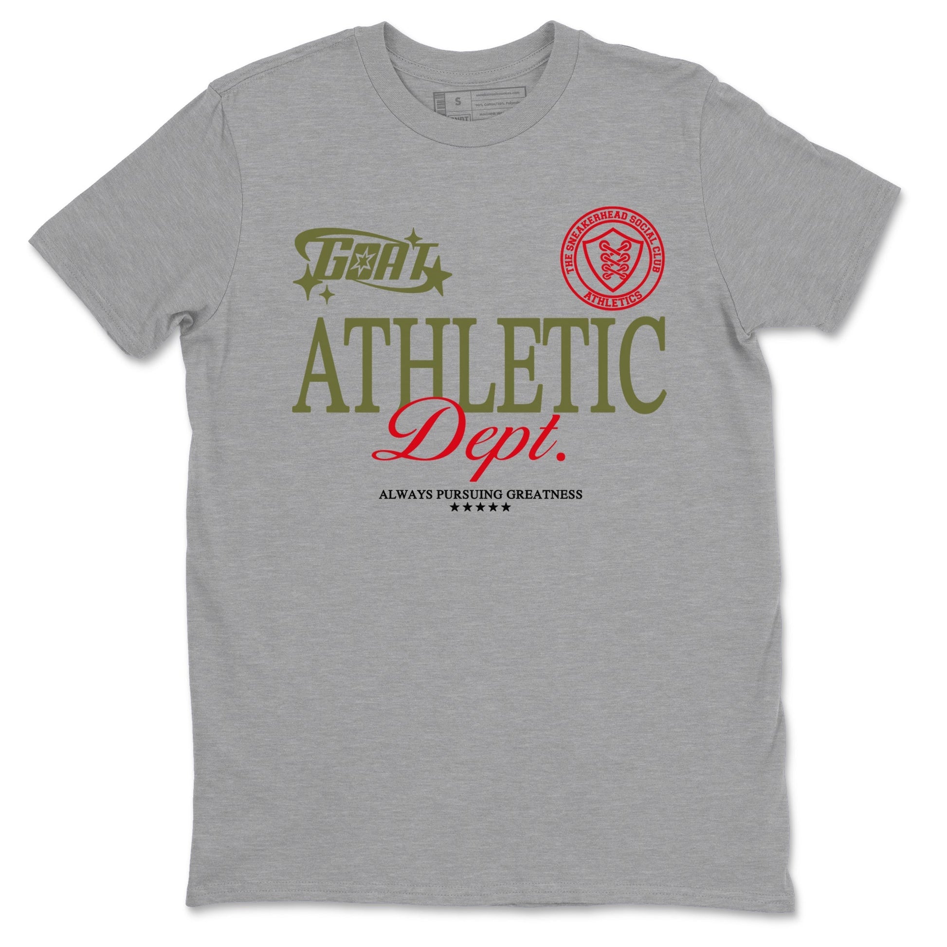 Goat Athletic Dept Sneaker Tees - Air Jordan 1 Travis Scott Medium Olive