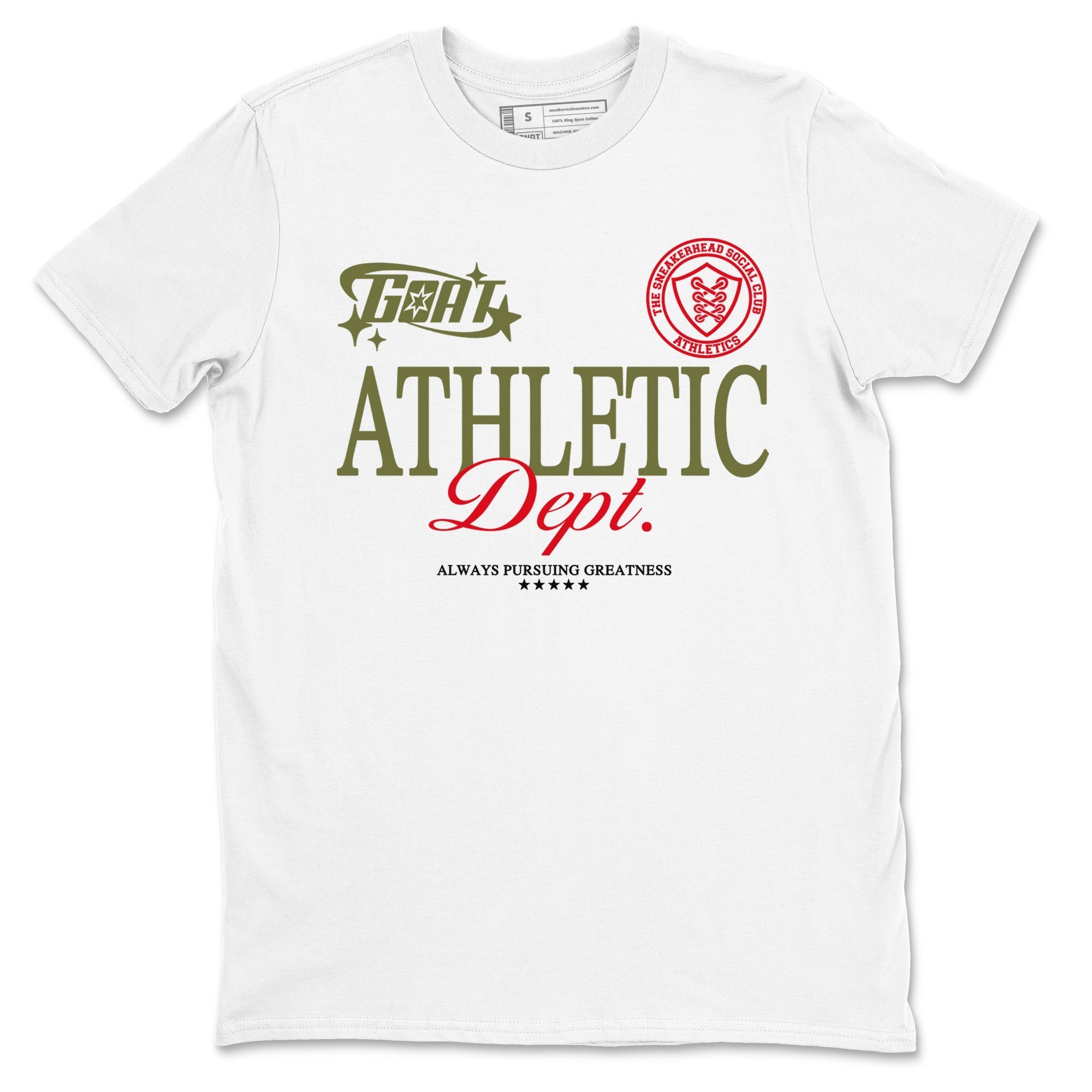 Goat Athletic Dept Sneaker Tees - Air Jordan 1 Travis Scott Medium Olive