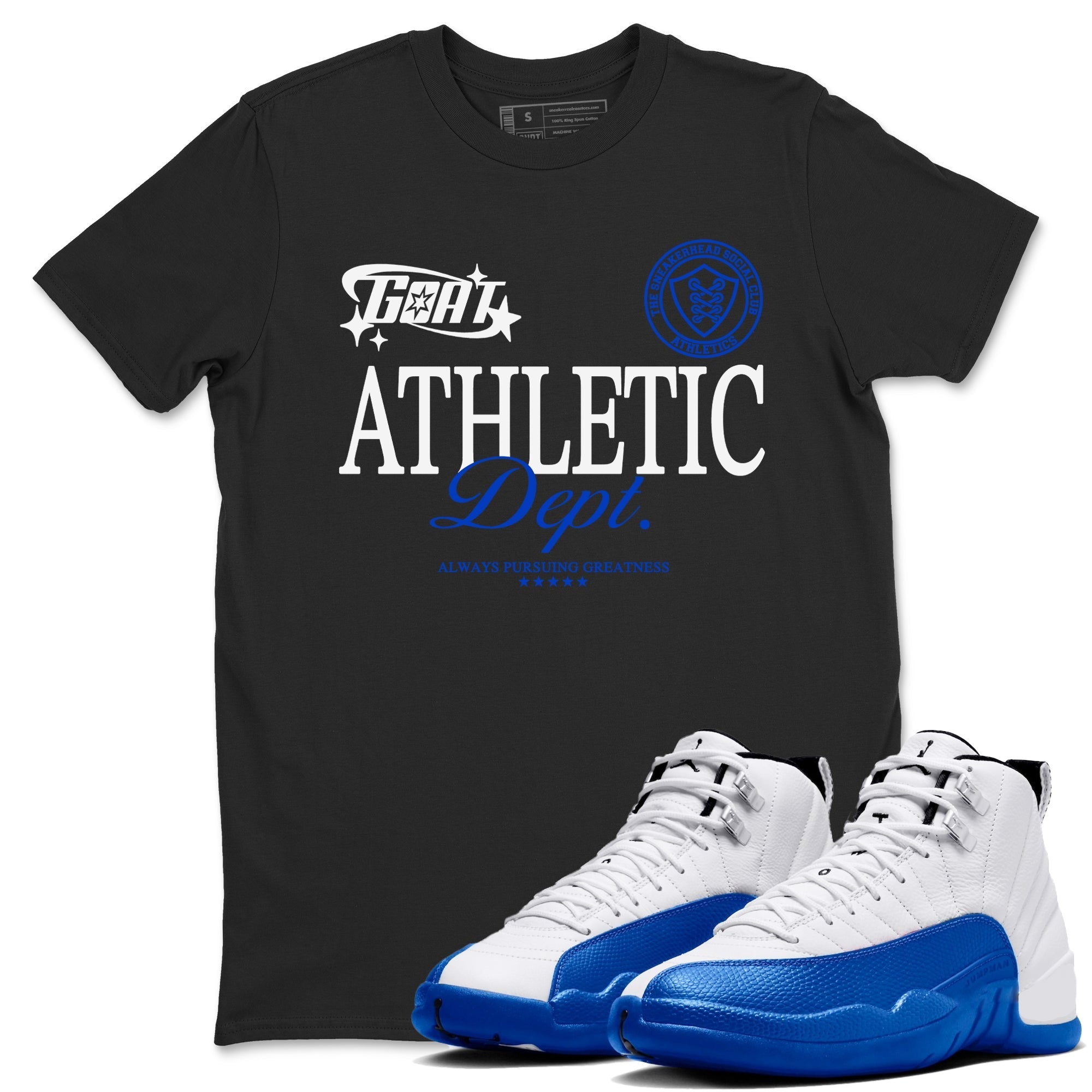 Goat Athletic Dept Sneaker Tees - Air Jordan 12 Blueberry