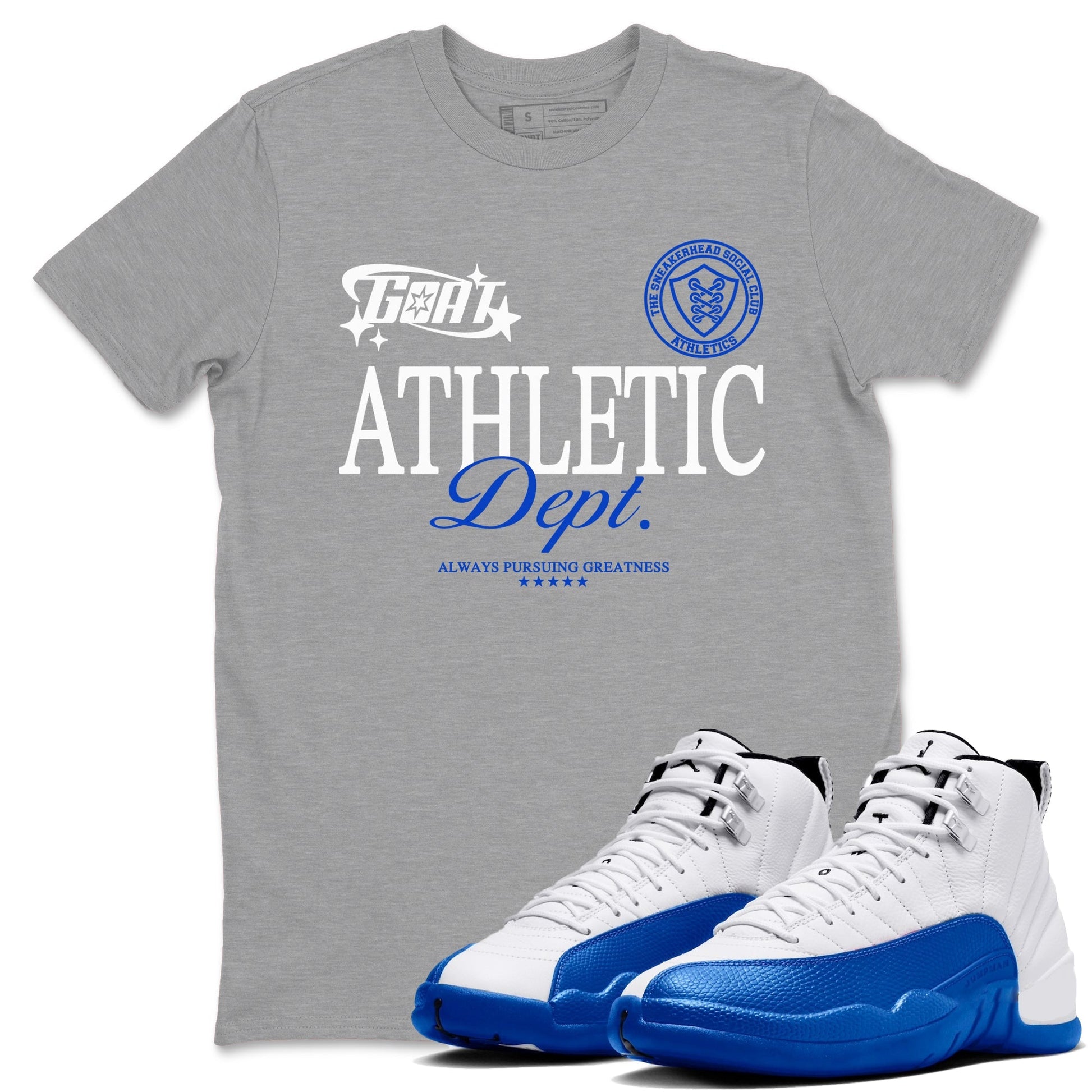 Goat Athletic Dept Sneaker Tees - Air Jordan 12 Blueberry