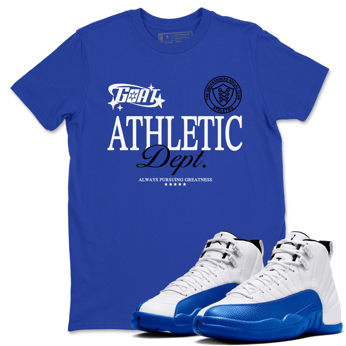 Goat Athletic Dept Sneaker Tees - Air Jordan 12 Blueberry