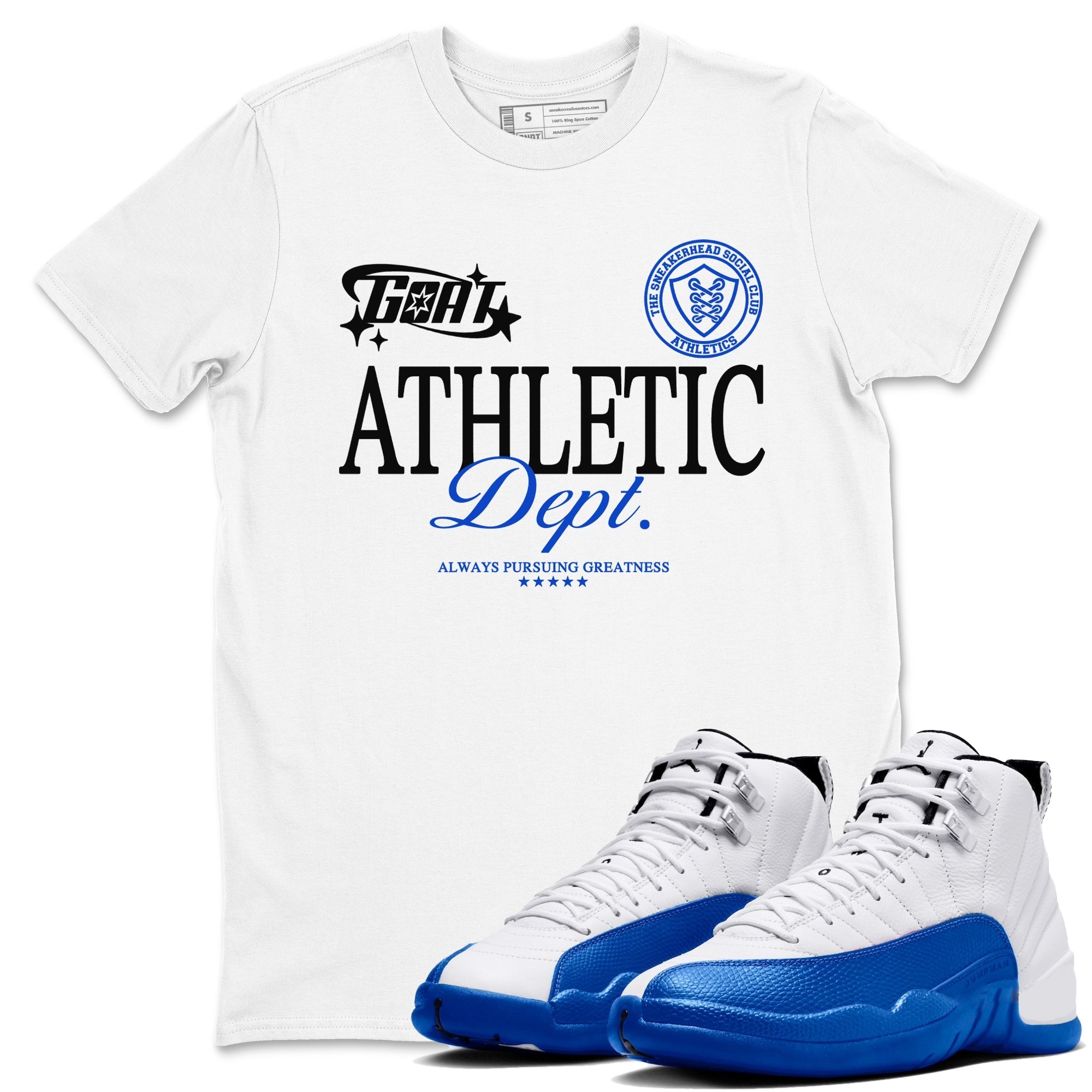 Goat Athletic Dept Sneaker Tees - Air Jordan 12 Blueberry