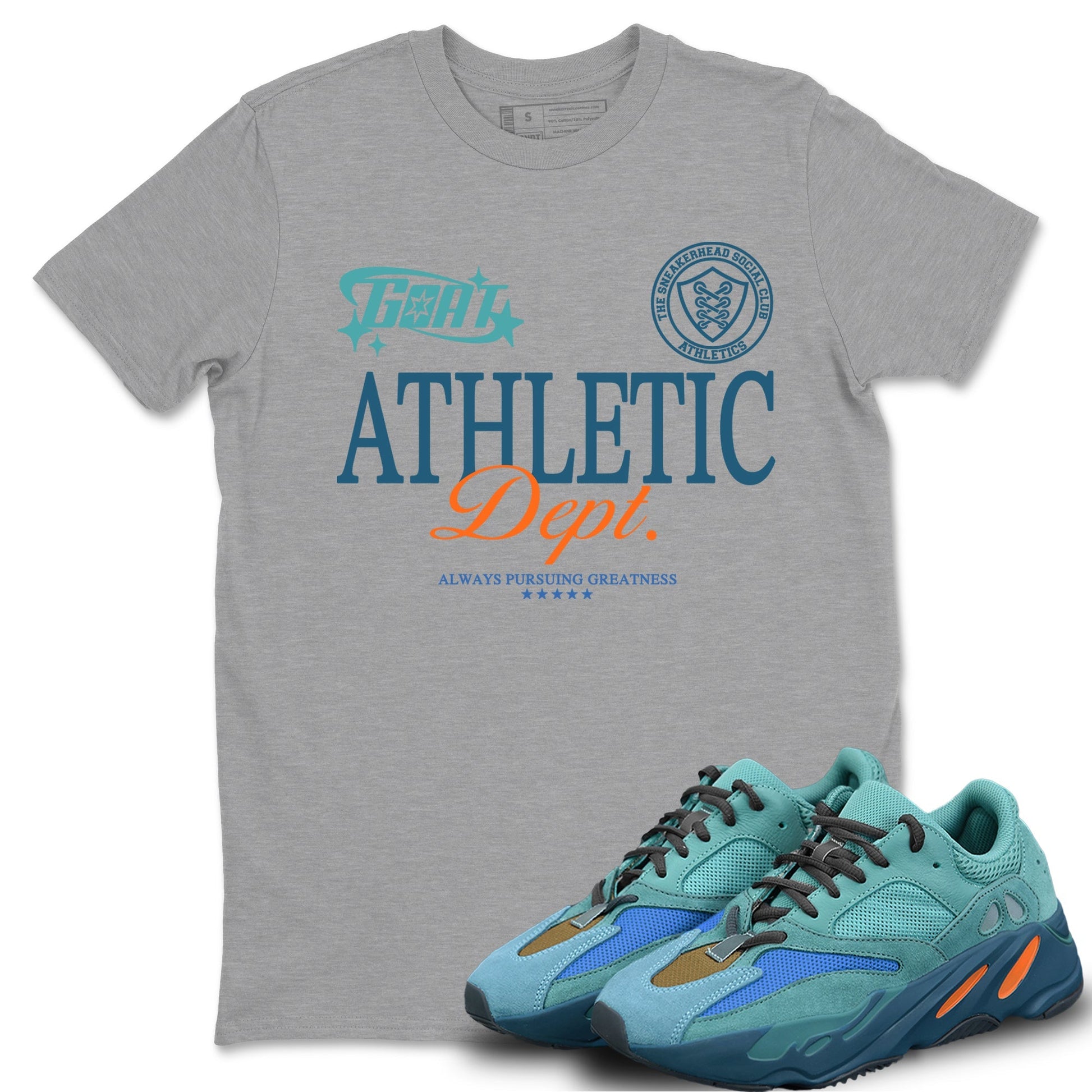 Goat Athletic Dept Sneaker Tees - Yeezy 700 Faded Azure