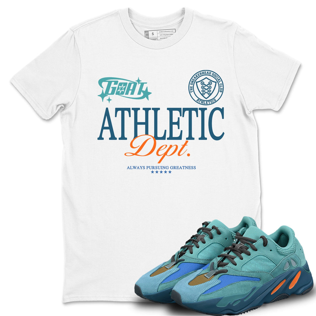 Goat Athletic Dept Sneaker Tees - Yeezy 700 Faded Azure