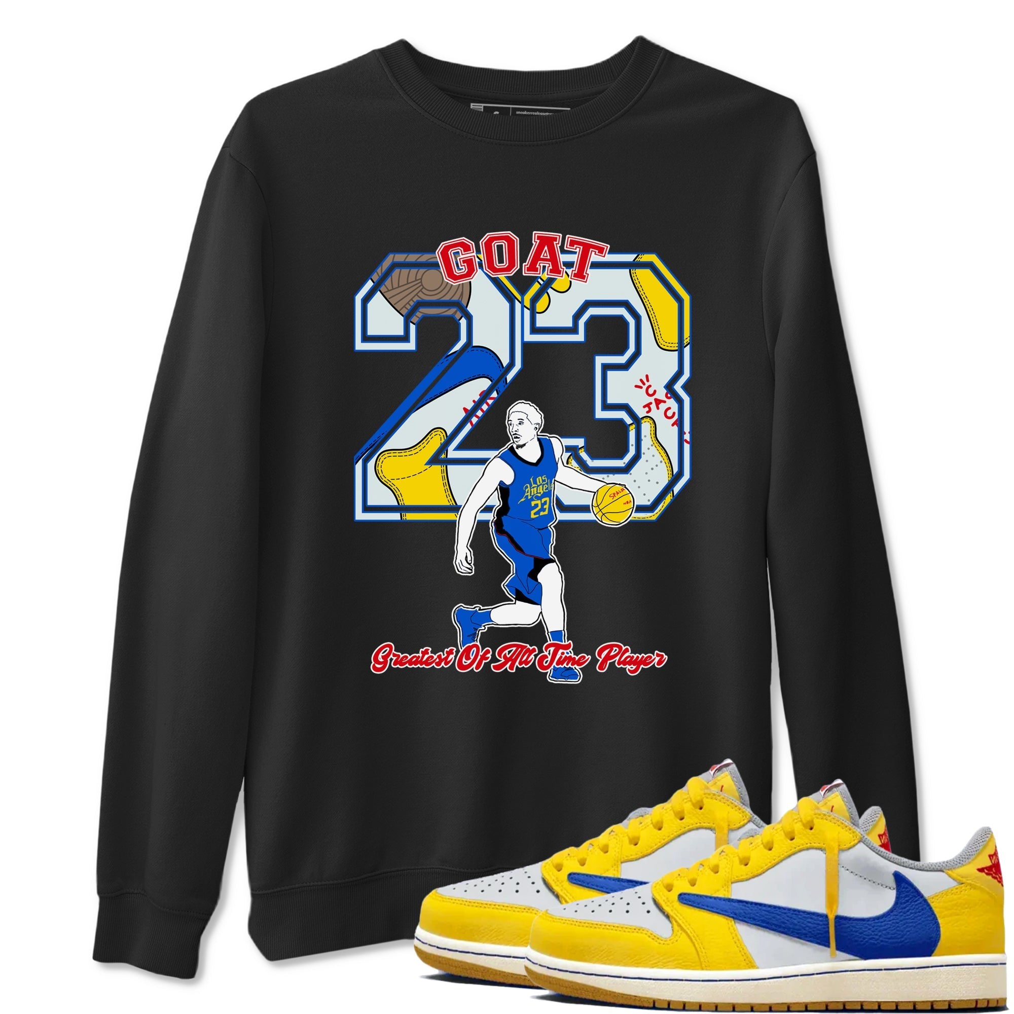 Goat Player Sneaker Tees - Air Jordan 1 Travis Scott Canary