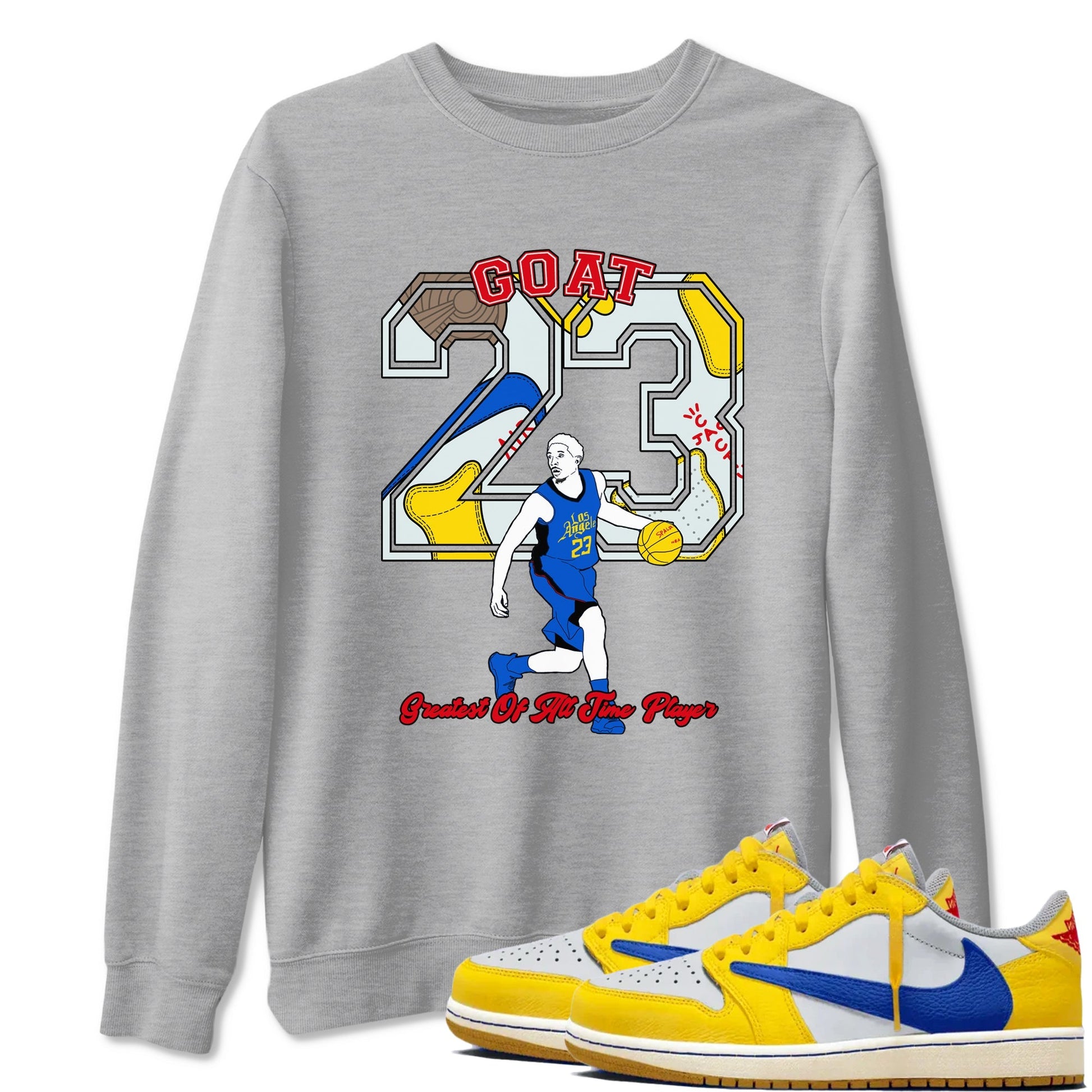 Goat Player Sneaker Tees - Air Jordan 1 Travis Scott Canary