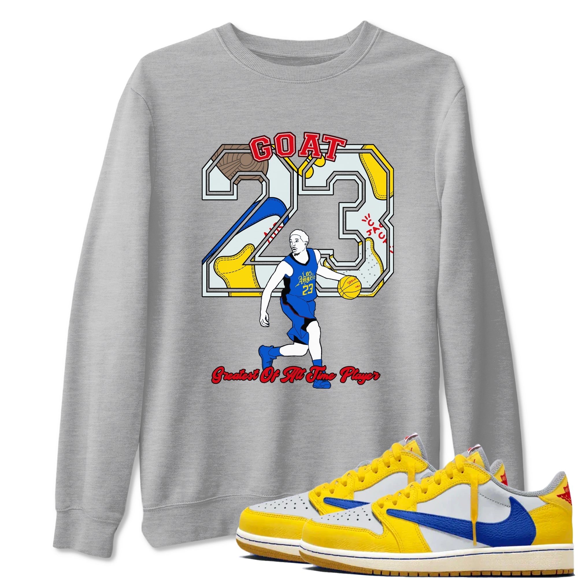 Goat Player Sneaker Tees - Air Jordan 1 Travis Scott Canary