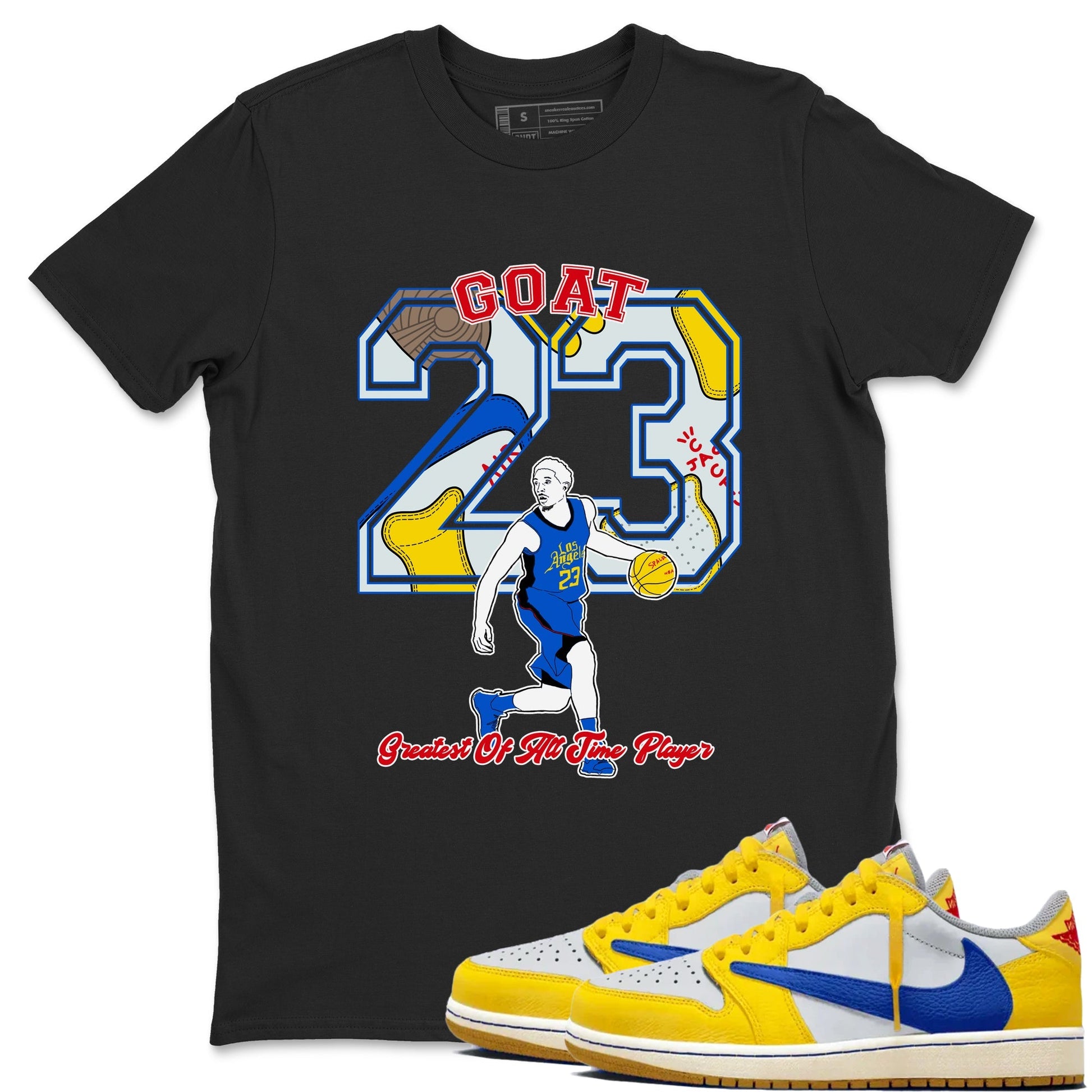 Goat Player Sneaker Tees - Air Jordan 1 Travis Scott Canary
