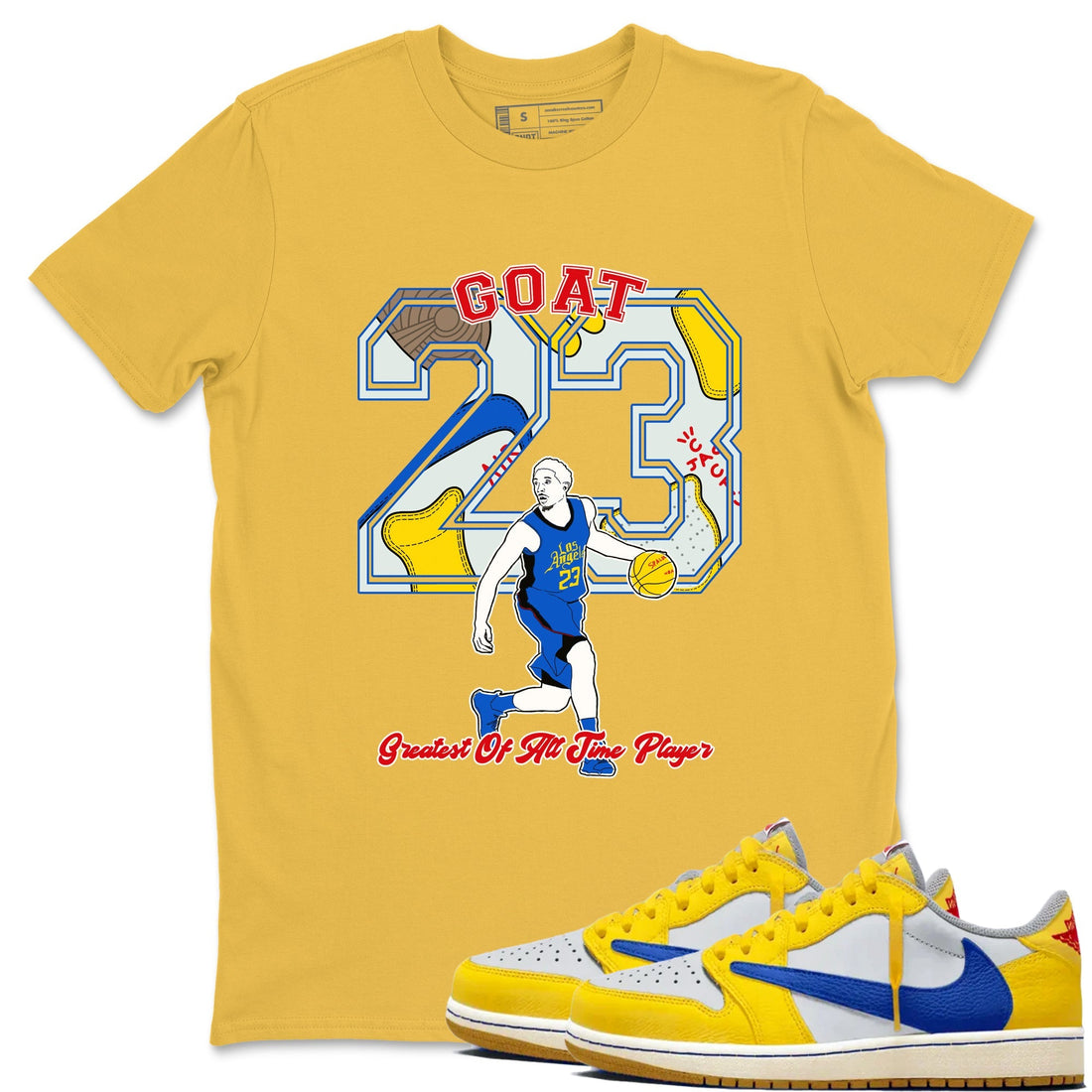 Goat Player Sneaker Tees - Air Jordan 1 Travis Scott Canary