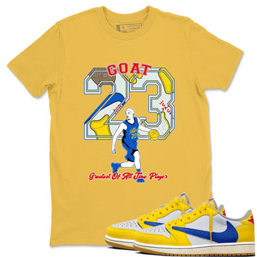 Goat Player Sneaker Tees - Air Jordan 1 Travis Scott Canary