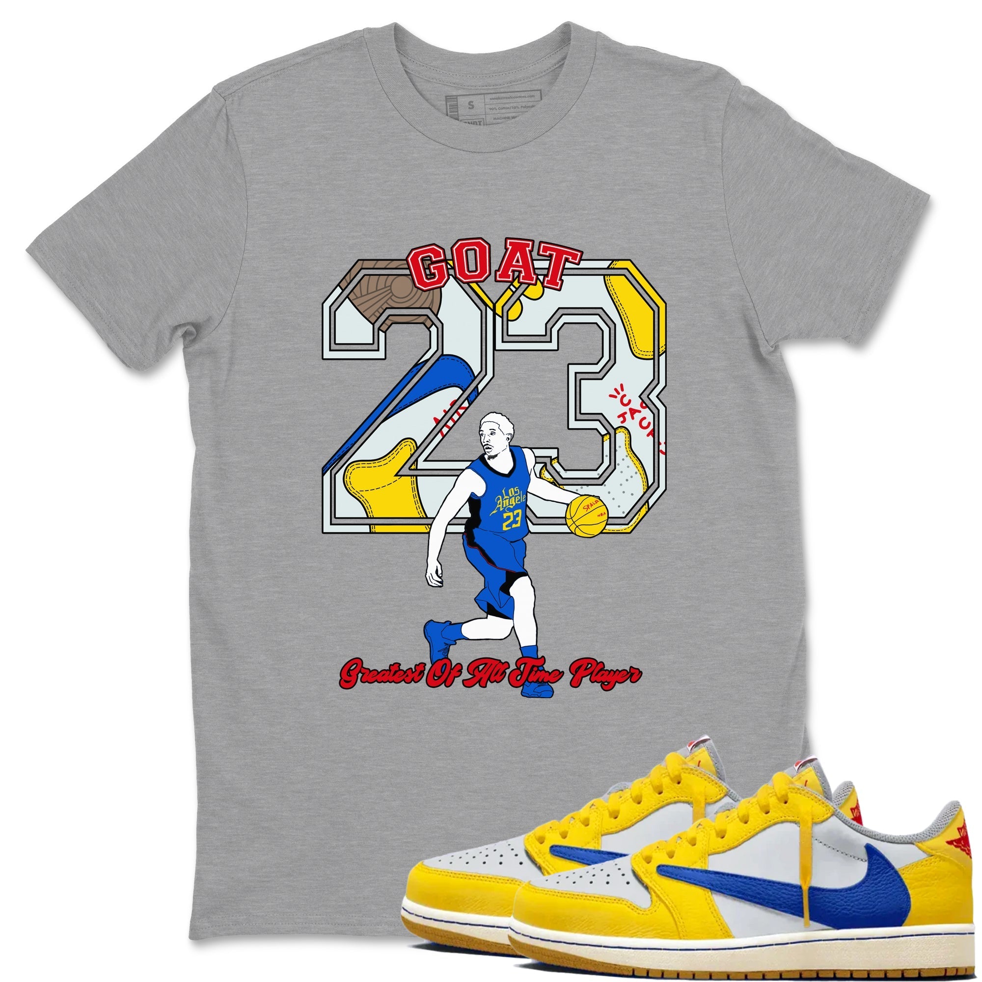 Goat Player Sneaker Tees - Air Jordan 1 Travis Scott Canary
