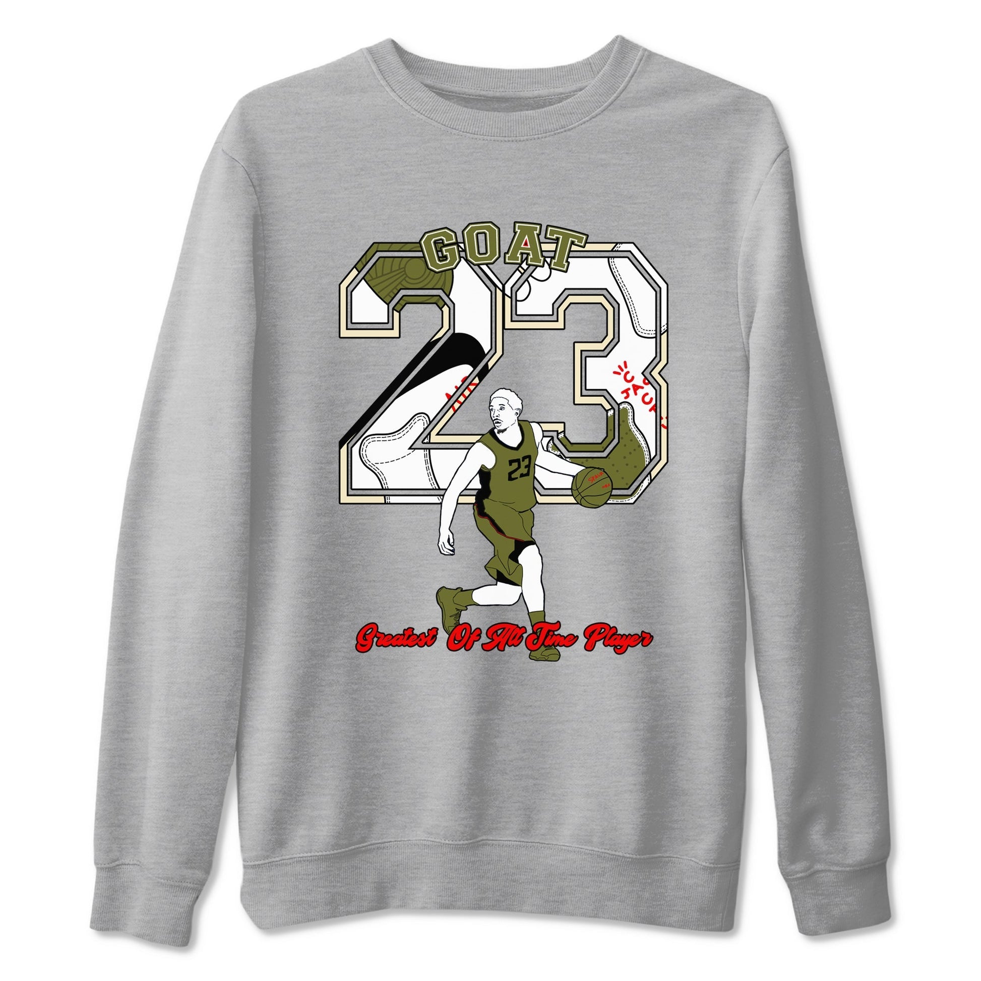 Goat Player Sneaker Tees - Air Jordan 1 Travis Scott Medium Olive