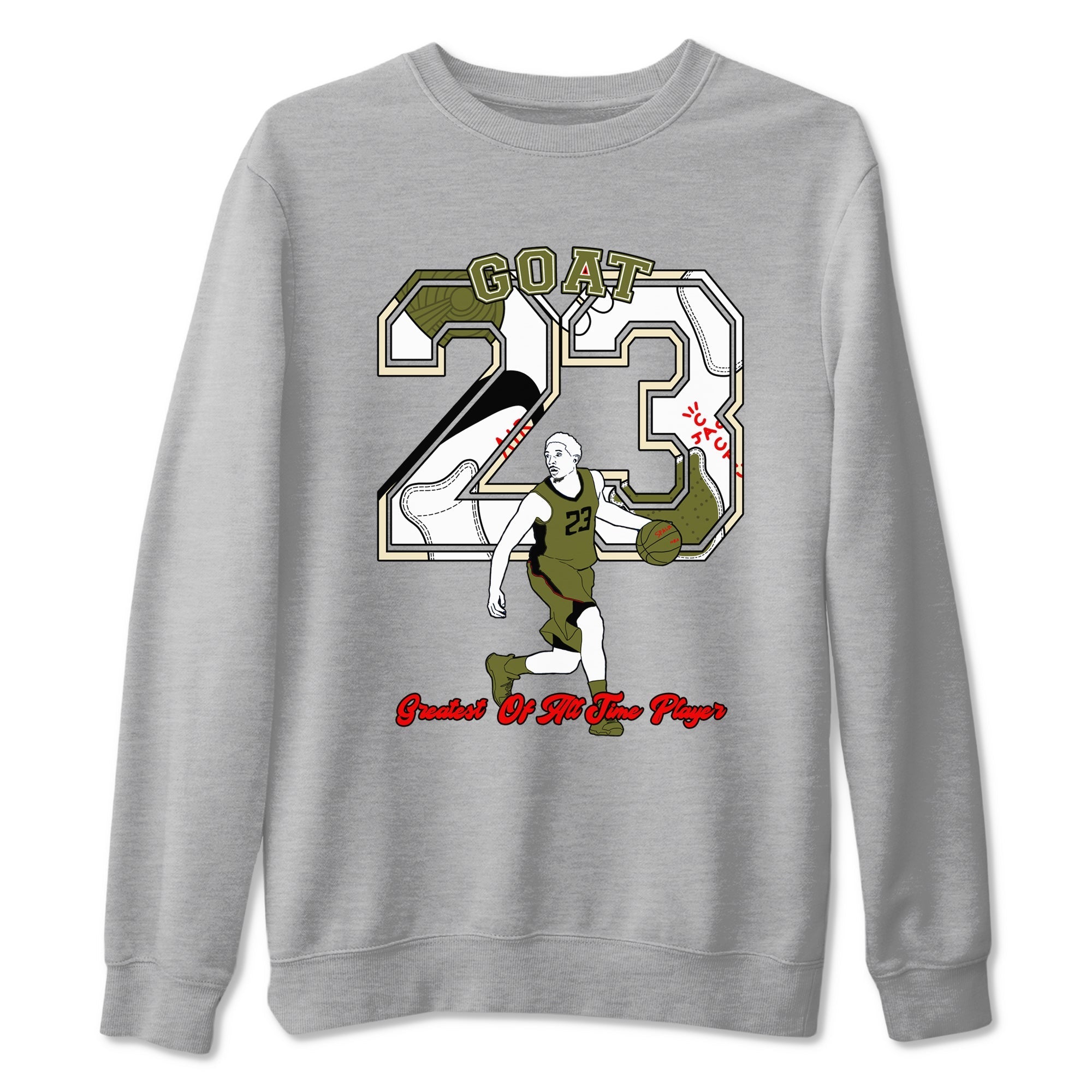 Goat Player Sneaker Tees - Air Jordan 1 Travis Scott Medium Olive