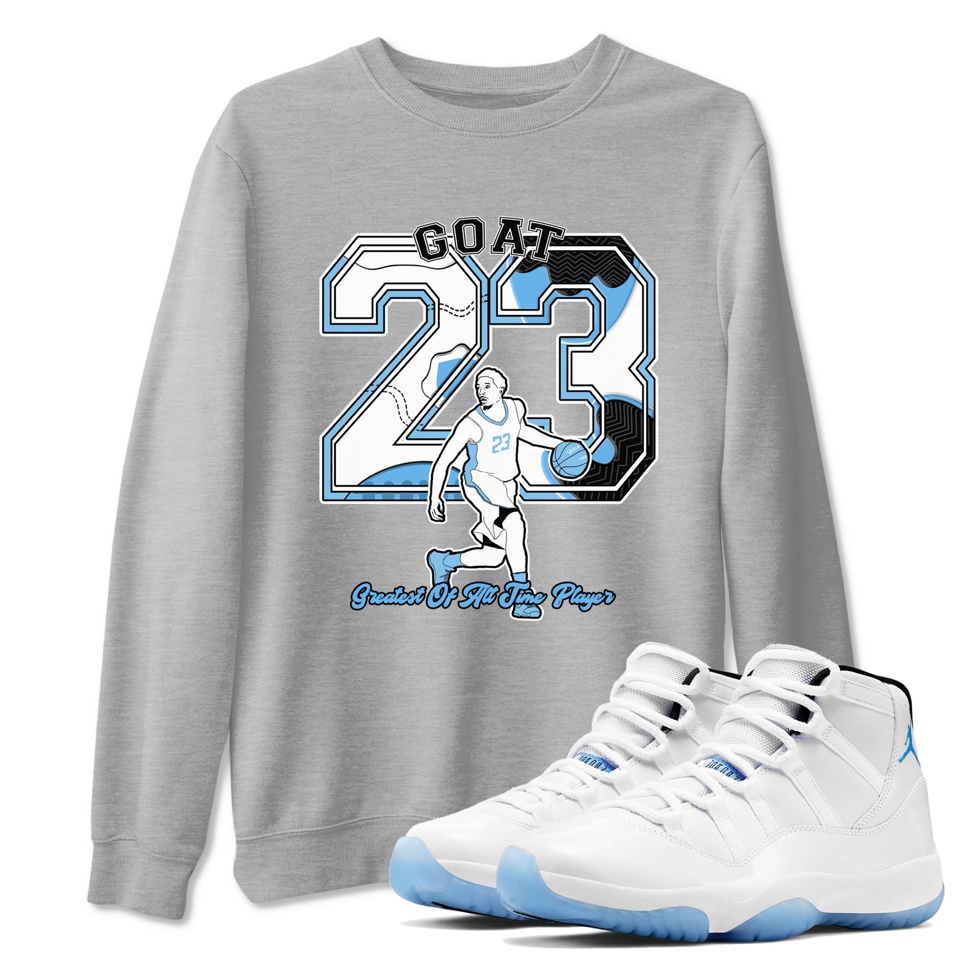 Goat Player Sneaker Tees - Air Jordan 11 Legend Blue
