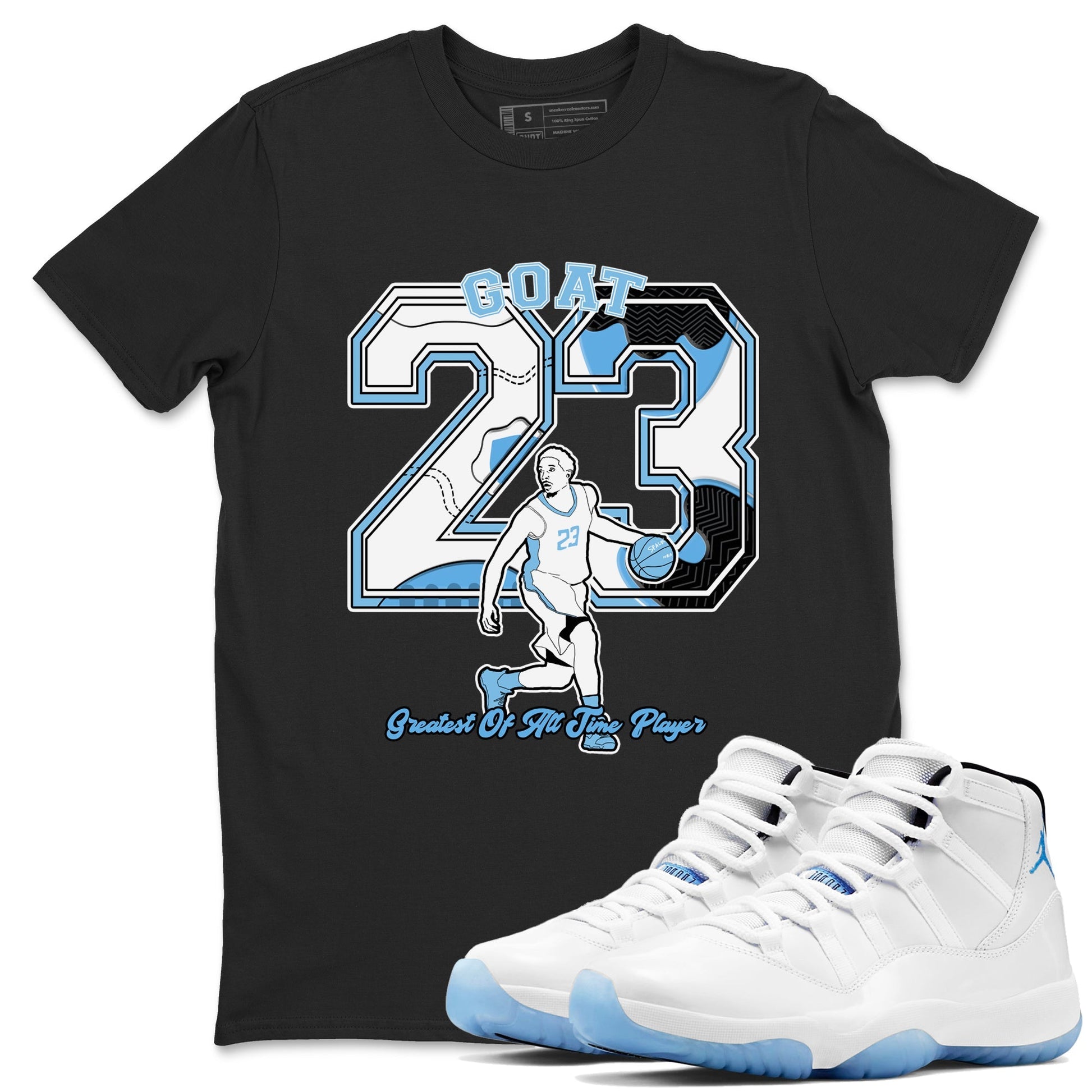 Goat Player Sneaker Tees - Air Jordan 11 Legend Blue
