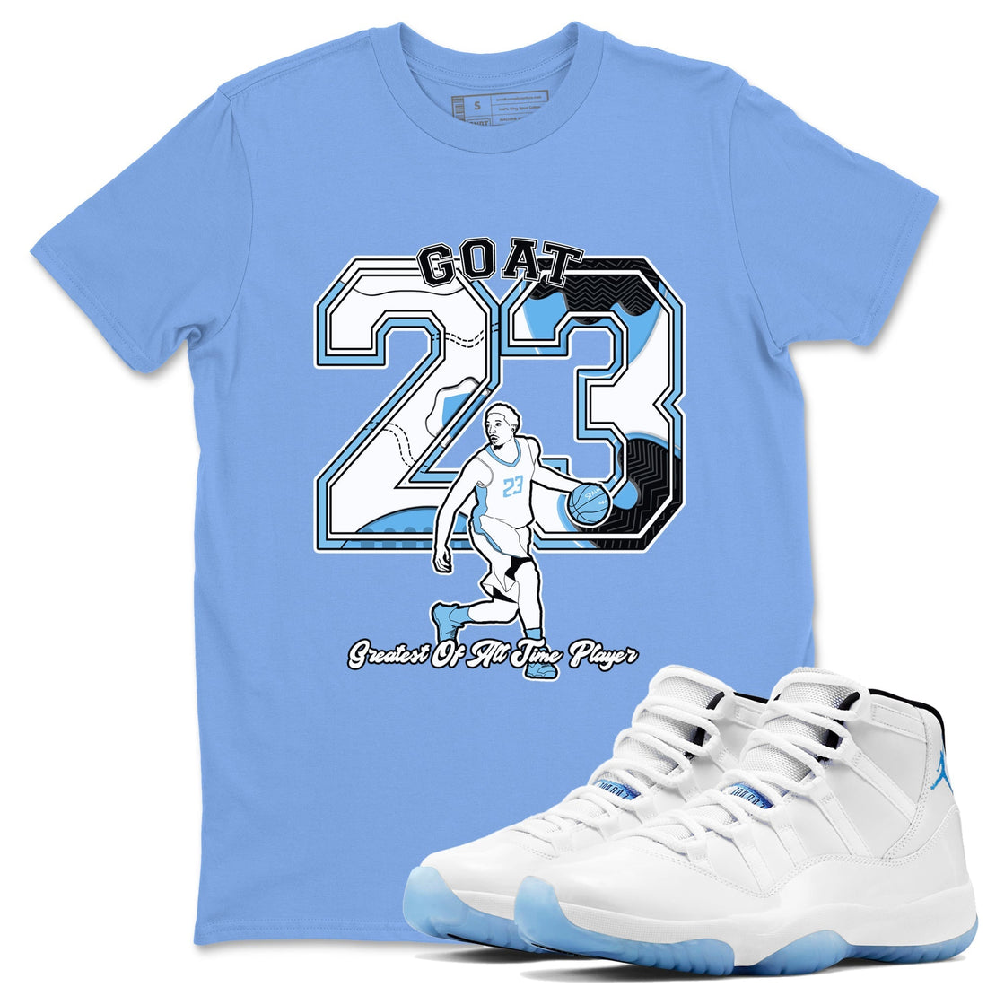 Goat Player Sneaker Tees - Air Jordan 11 Legend Blue