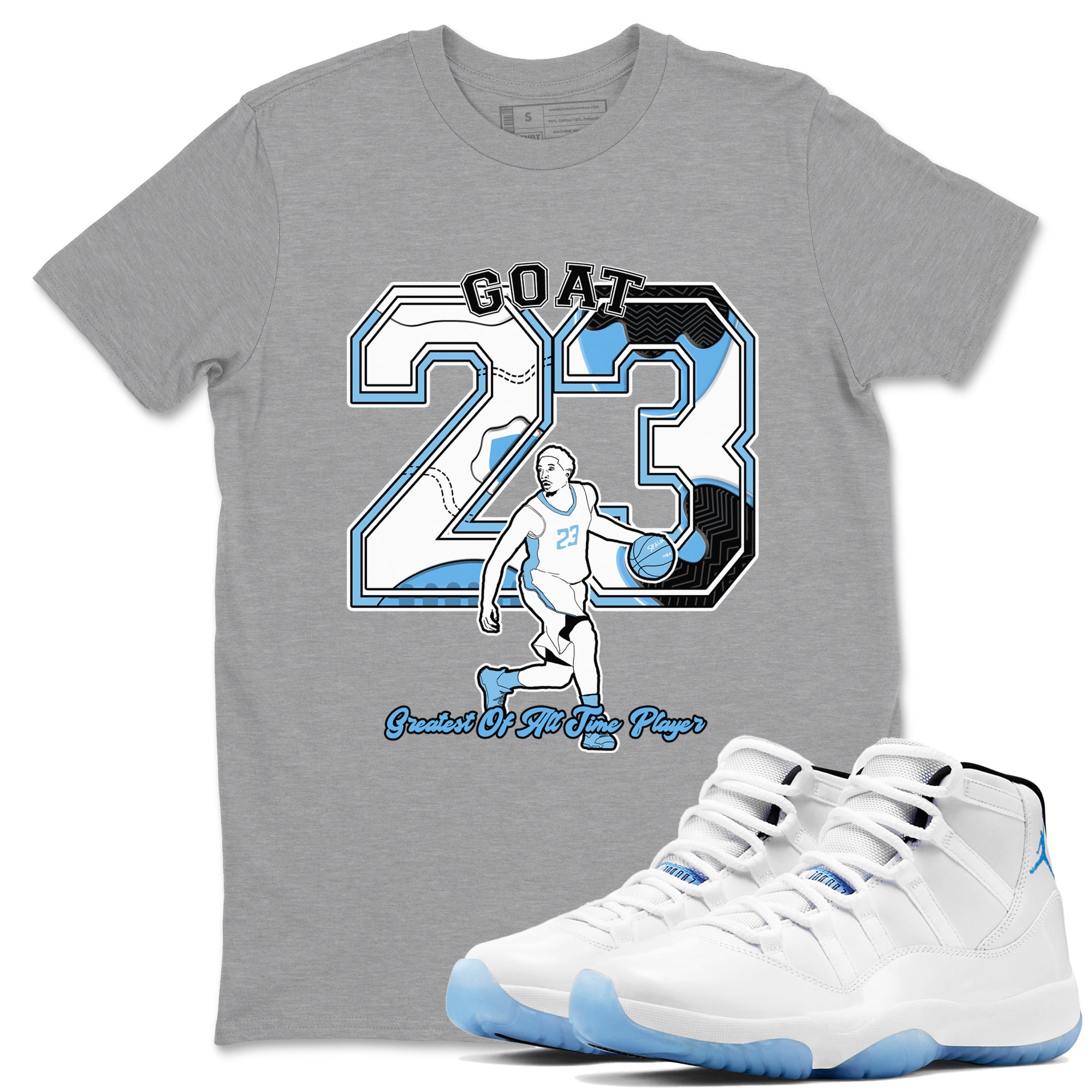 Goat Player Sneaker Tees - Air Jordan 11 Legend Blue