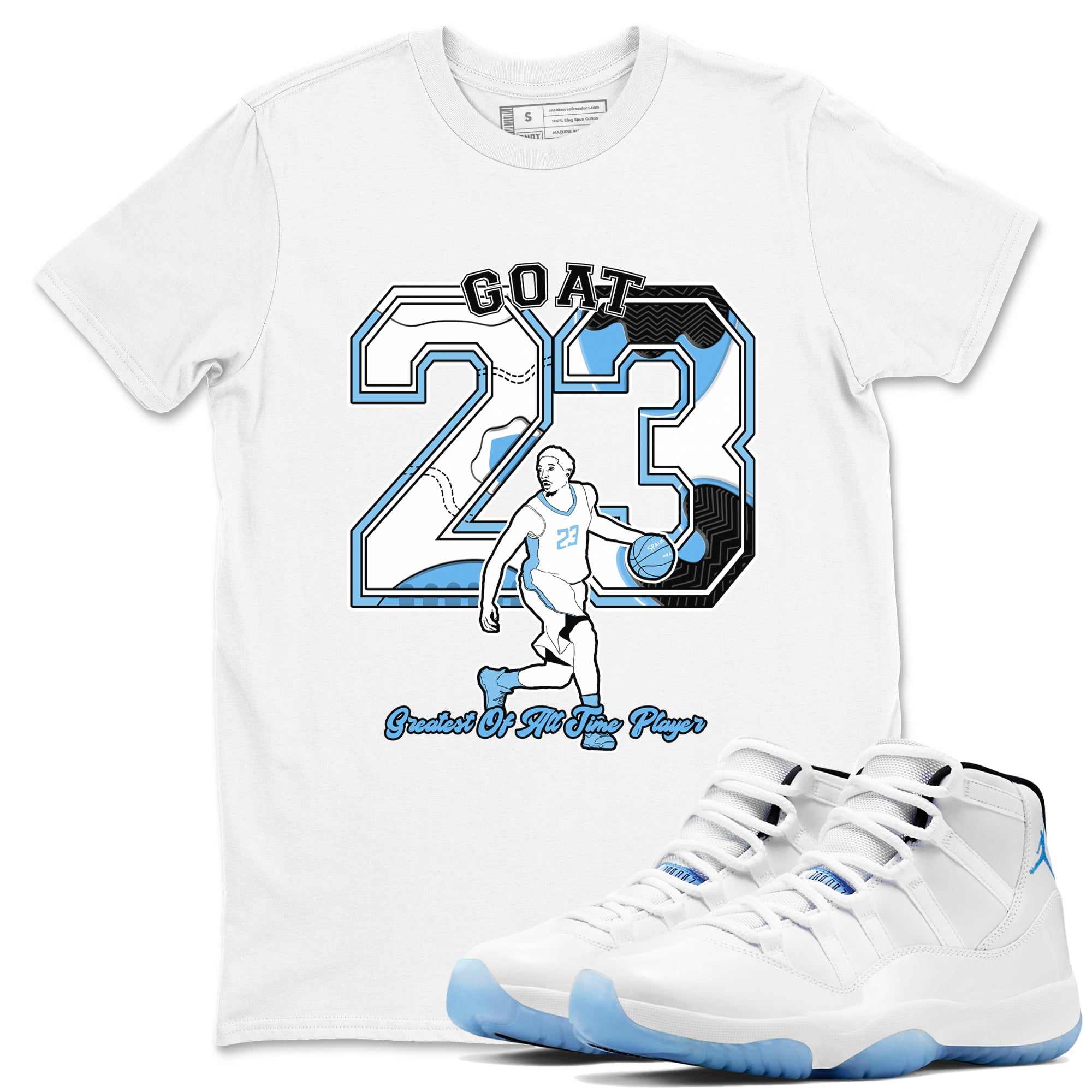 Goat Player Sneaker Tees - Air Jordan 11 Legend Blue