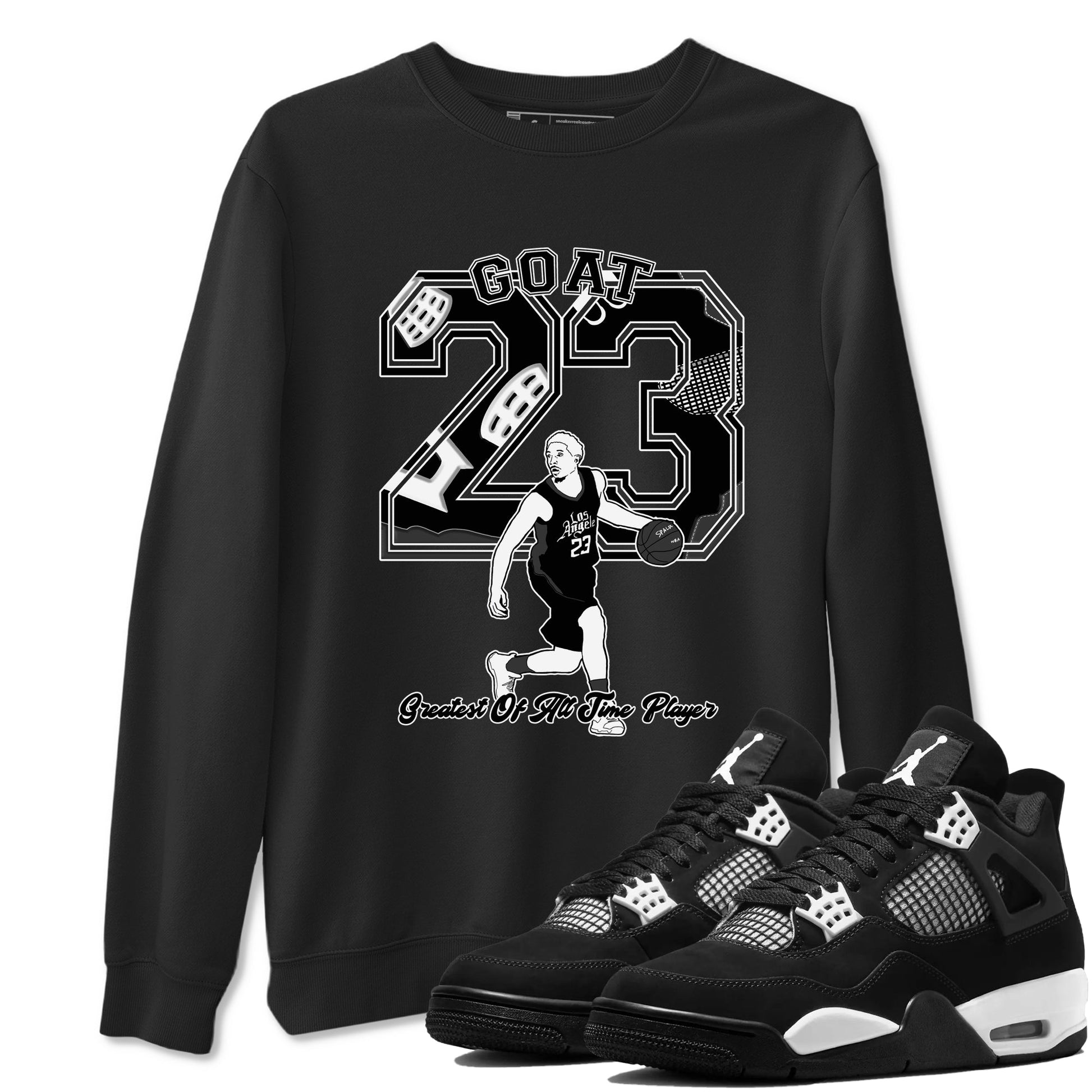 Goat Player Sneaker Tees - Air Jordan 4 White Thunder