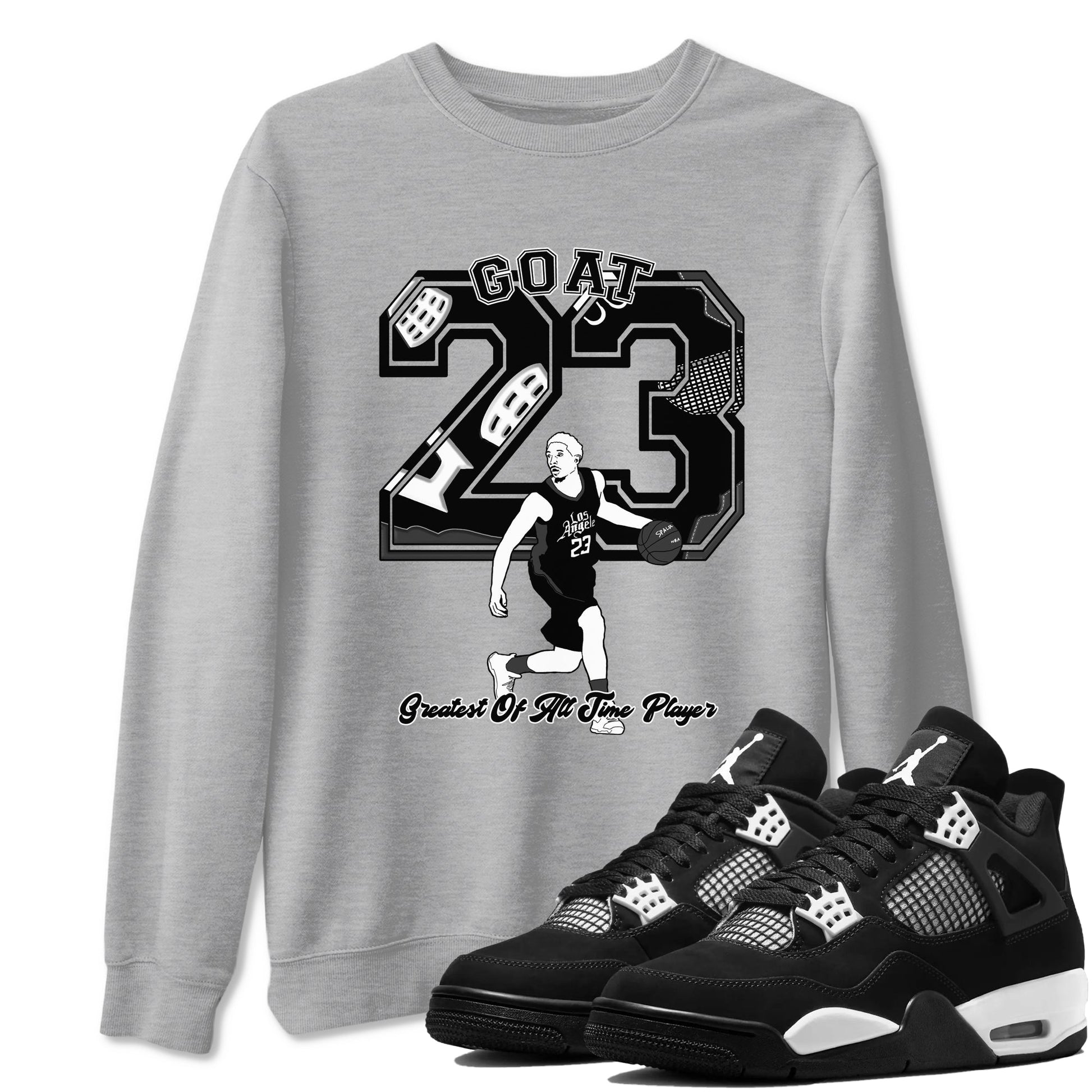 Goat Player Sneaker Tees - Air Jordan 4 White Thunder