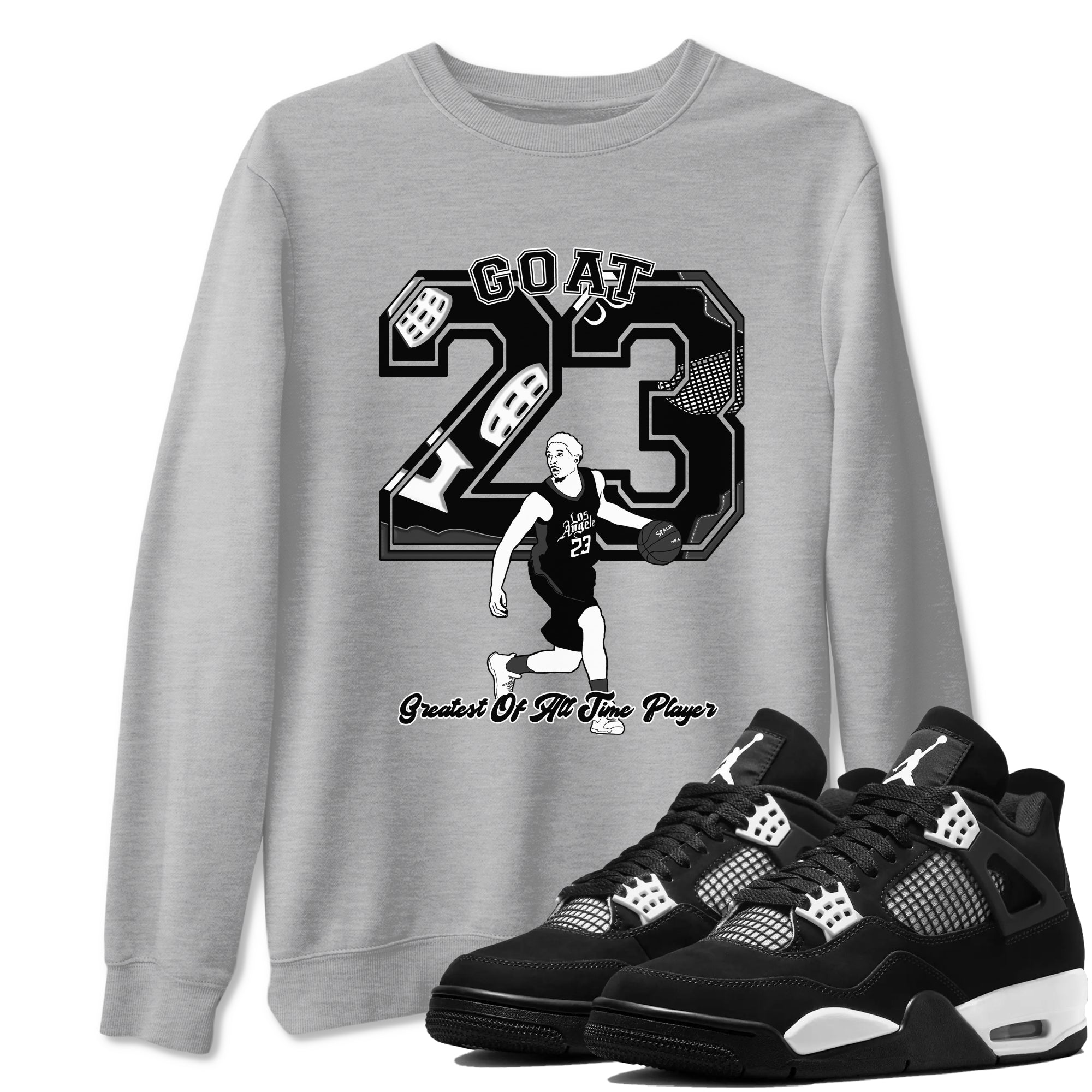 Goat Player Sneaker Tees - Air Jordan 4 White Thunder