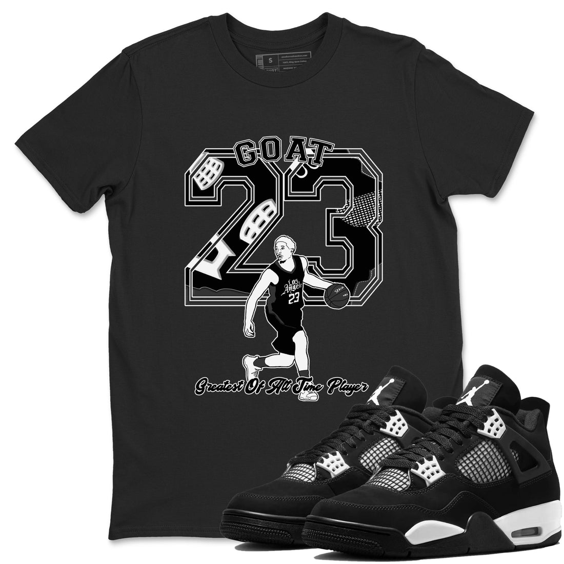 Goat Player Sneaker Tees - Air Jordan 4 White Thunder