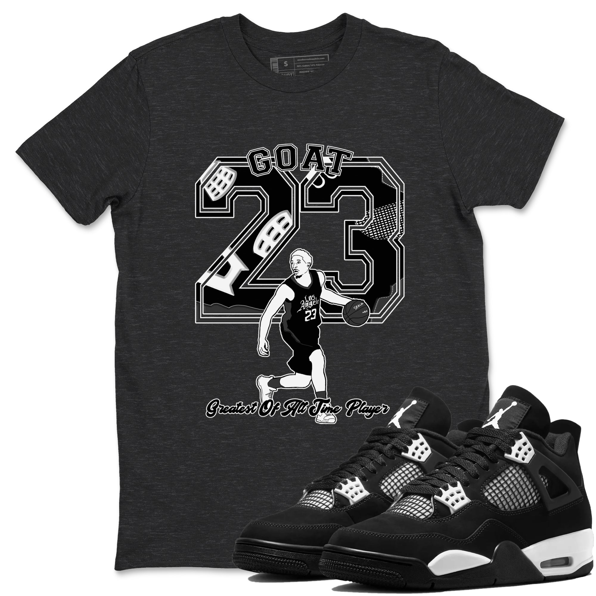 Goat Player Sneaker Tees - Air Jordan 4 White Thunder