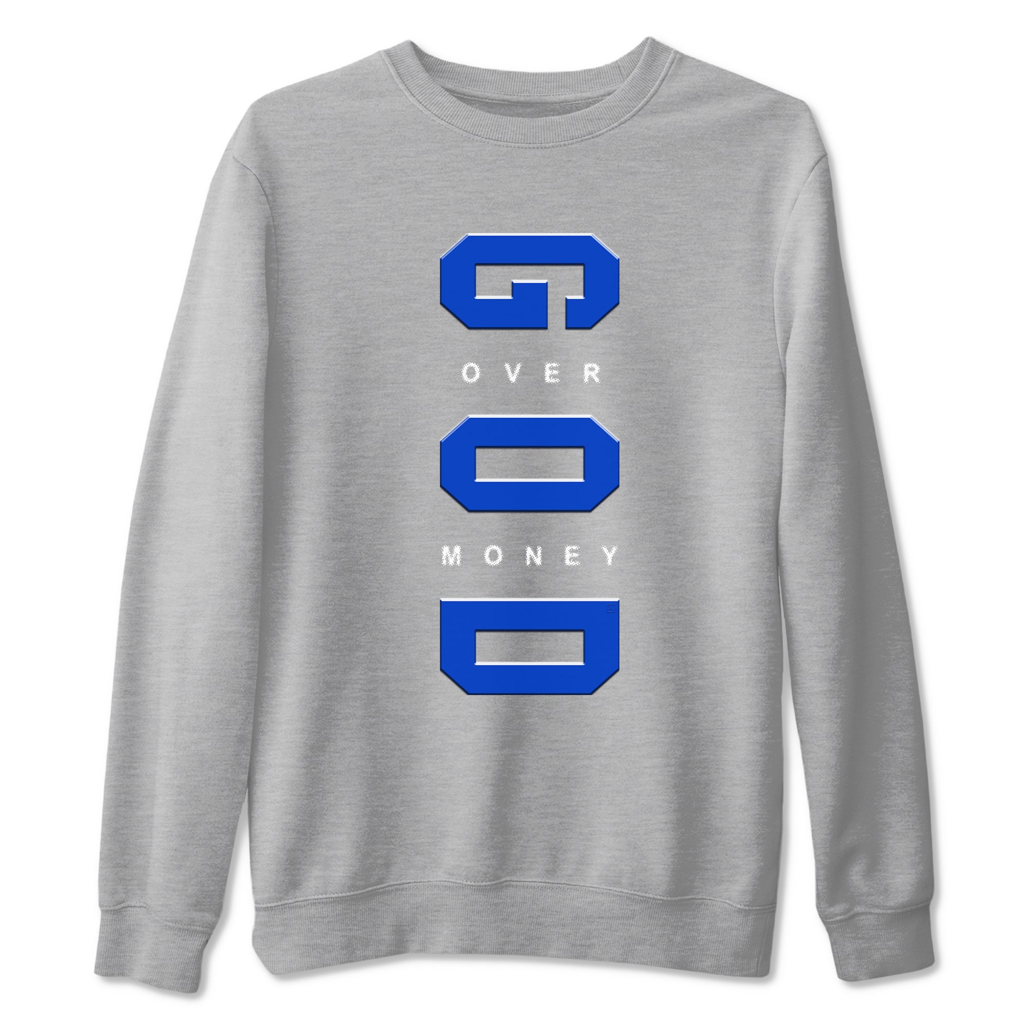 God Over Money Sneaker Tees - Air Jordan 12 Blueberry