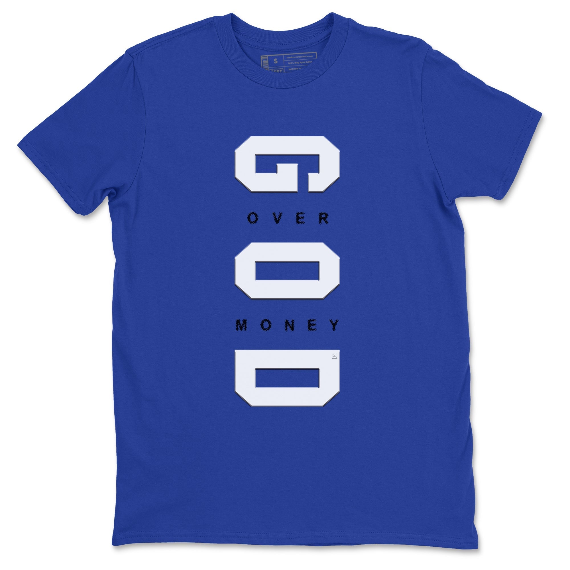 God Over Money Sneaker Tees - Air Jordan 12 Blueberry