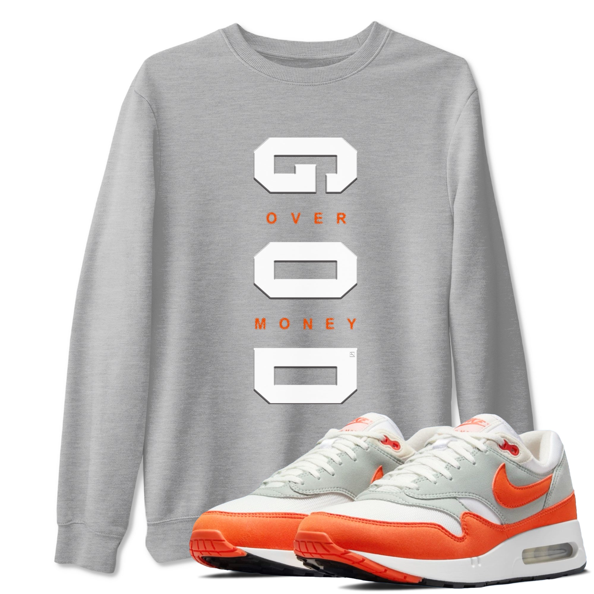 God Over Money Sneaker Tees - Air Max 1 Cosmic Clay