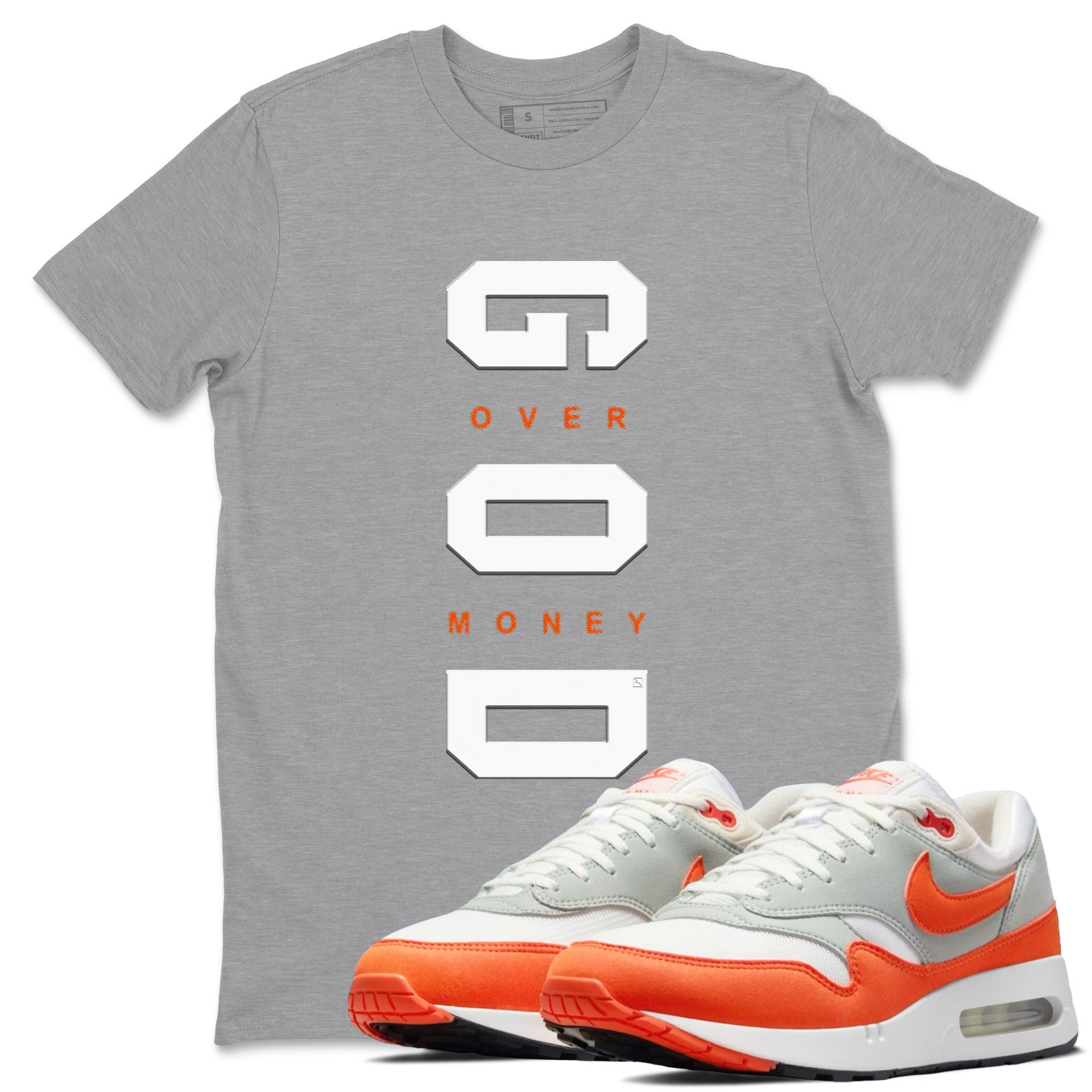 God Over Money Sneaker Tees - Air Max 1 Cosmic Clay