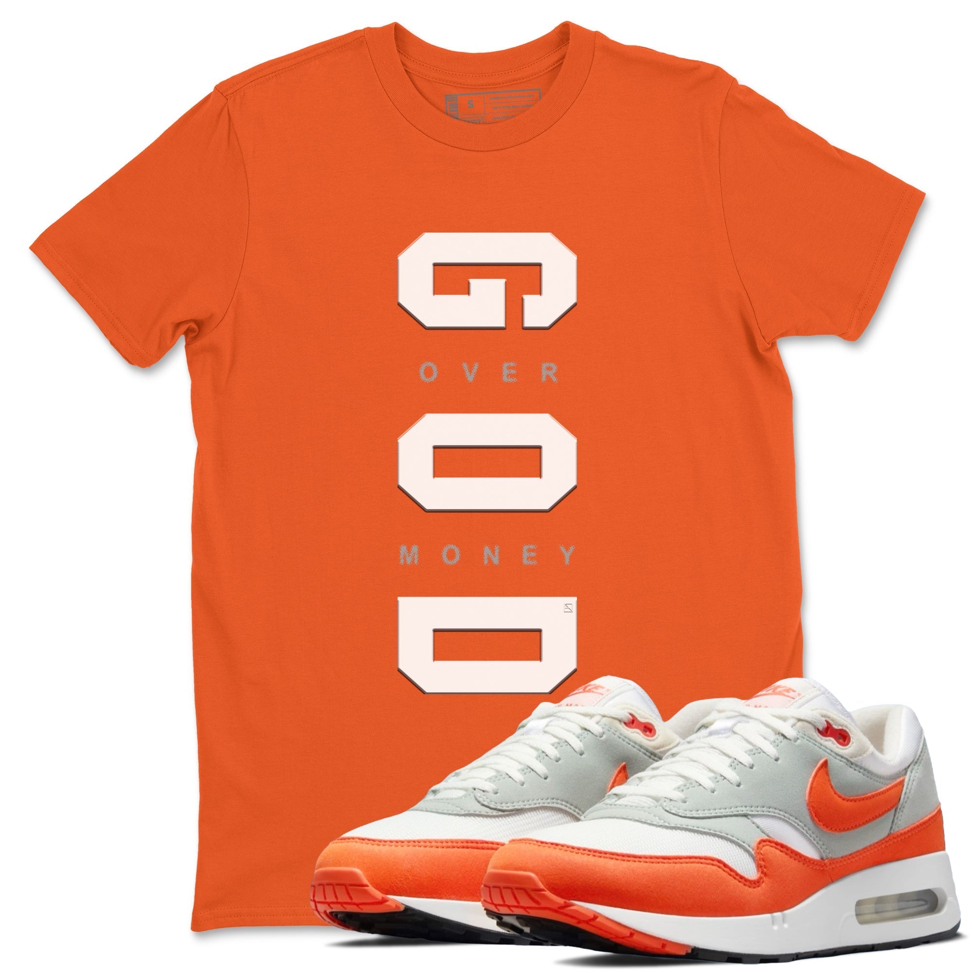 God Over Money Sneaker Tees - Air Max 1 Cosmic Clay