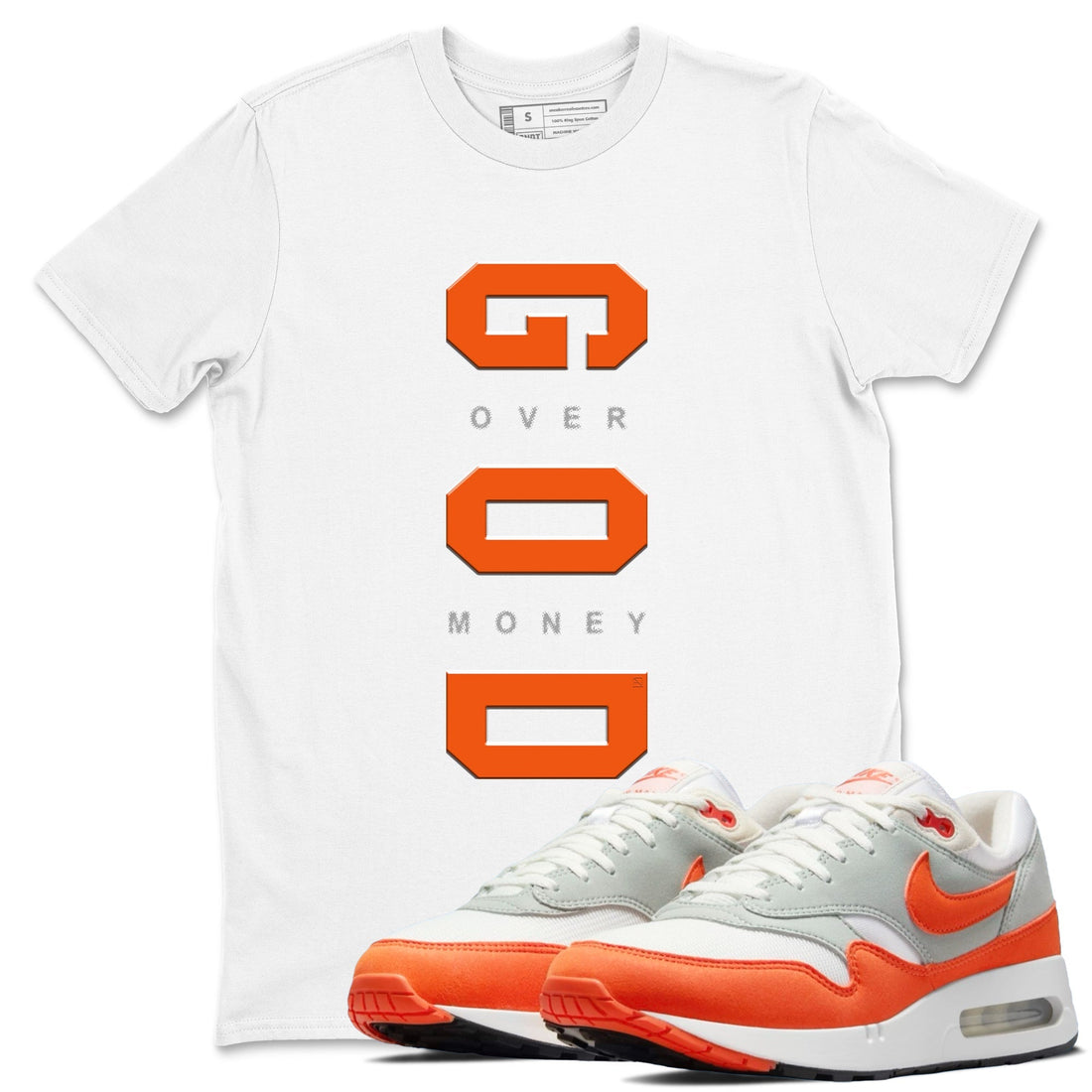 God Over Money Sneaker Tees - Air Max 1 Cosmic Clay