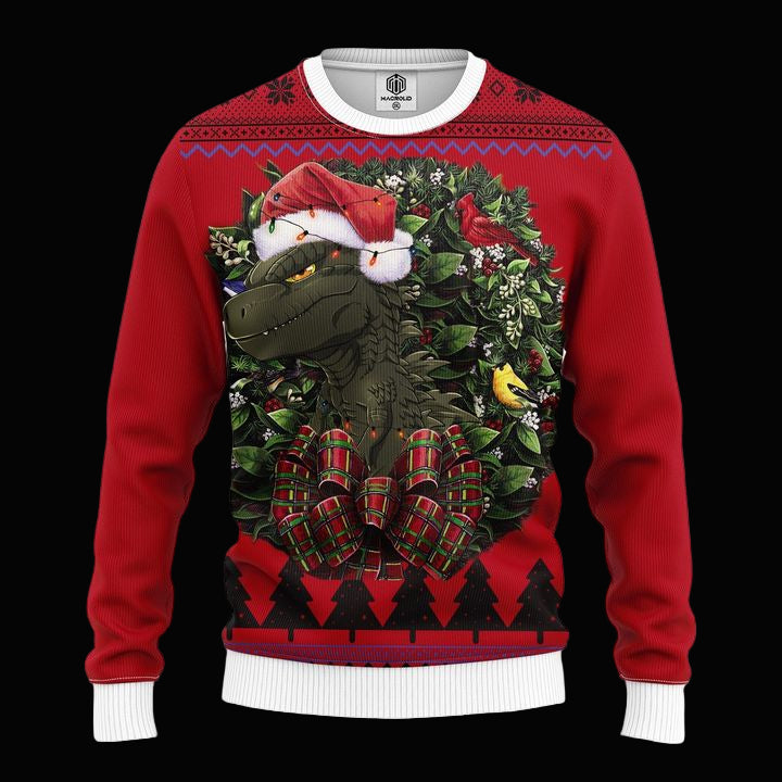 Godzilla Junior Chibi Noel Mc Ugly Christmas Sweater Thanksgiving Gift ? Usalast