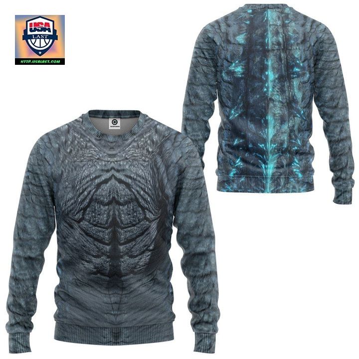 Godzilla King Of The Monster Costume Ugly Christmas Sweater ? Usalast
