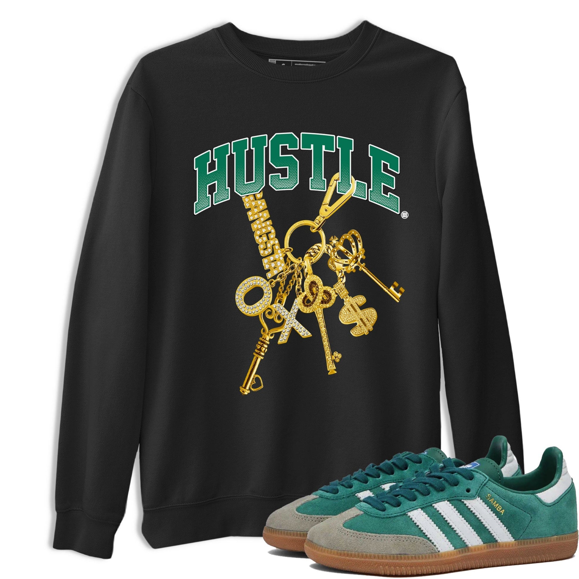 Gold Hustle Sneaker Tee - Samba Collegiate Green Gum