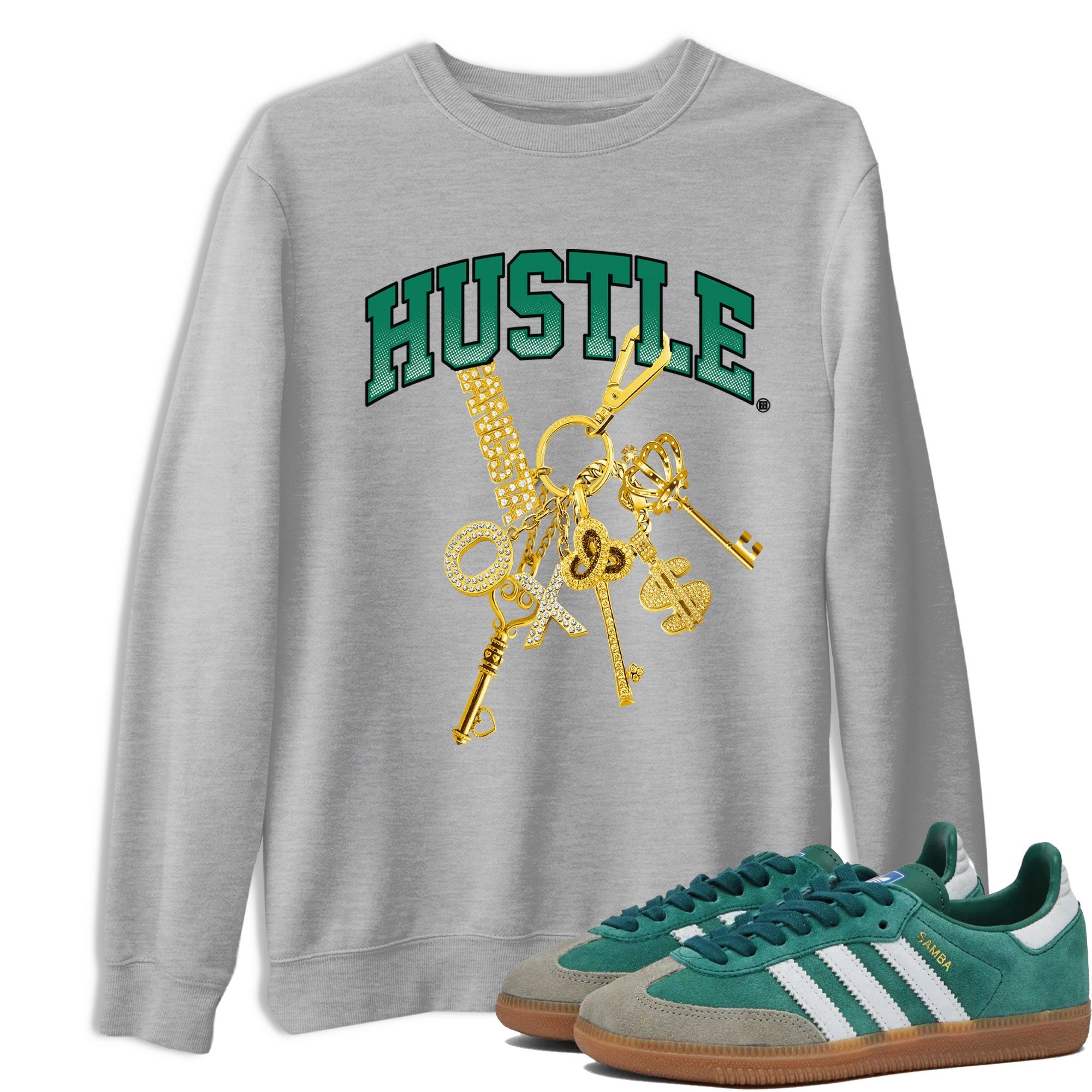 Gold Hustle Sneaker Tee - Samba Collegiate Green Gum