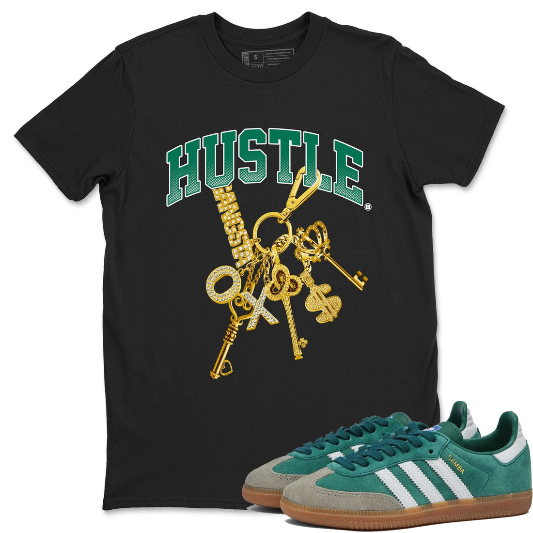 Gold Hustle Sneaker Tee - Samba Collegiate Green Gum