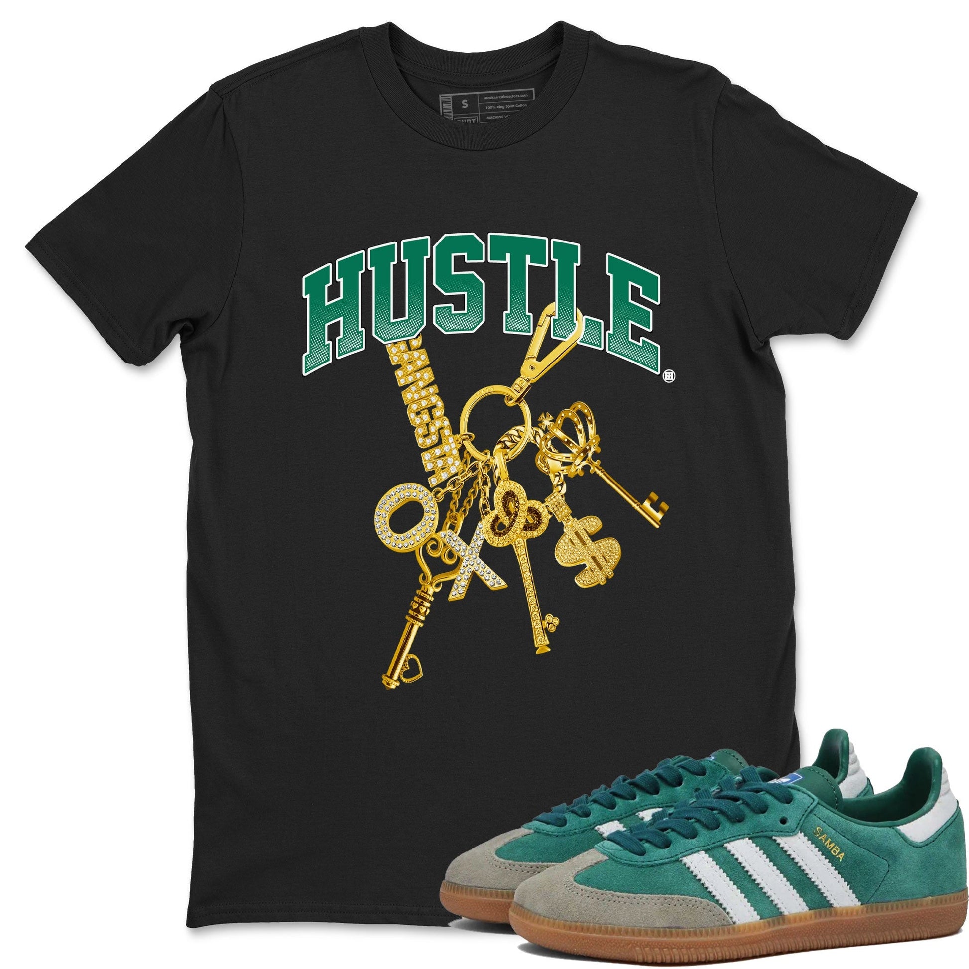 Gold Hustle Sneaker Tee - Samba Collegiate Green Gum