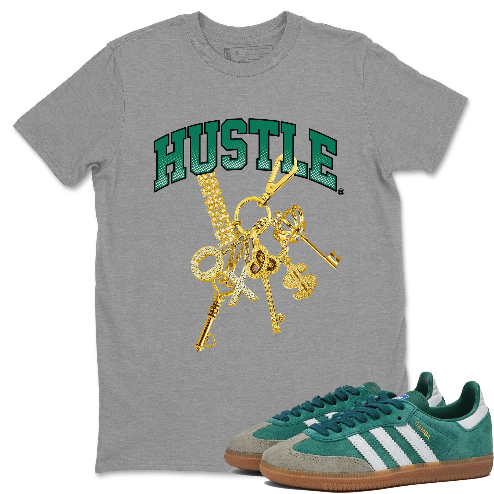 Gold Hustle Sneaker Tee - Samba Collegiate Green Gum