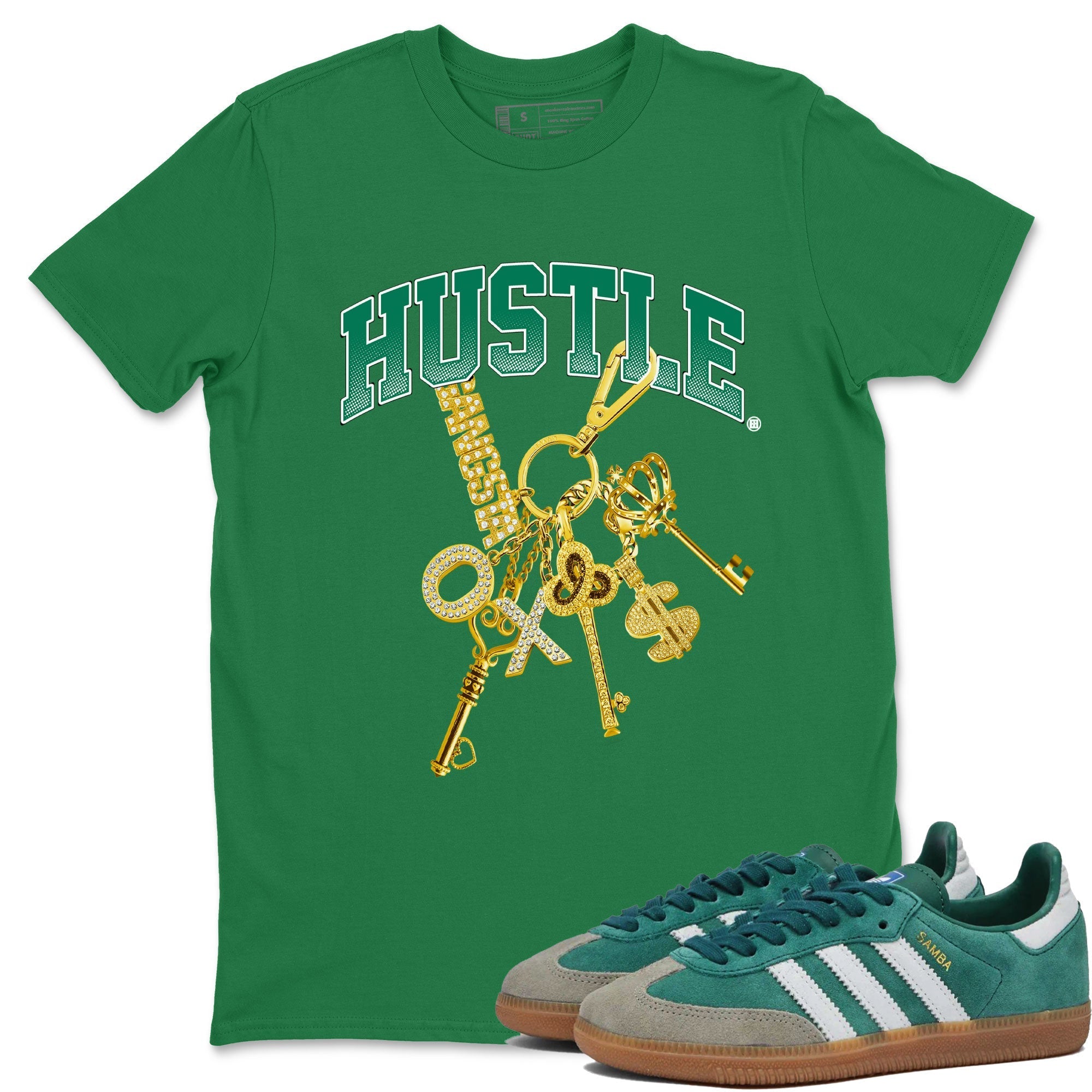 Gold Hustle Sneaker Tee - Samba Collegiate Green Gum